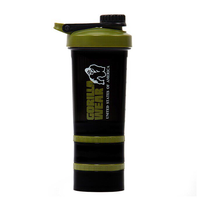 Шейкер 2 Go Black/Green 500 мл + 130 мл x 2
