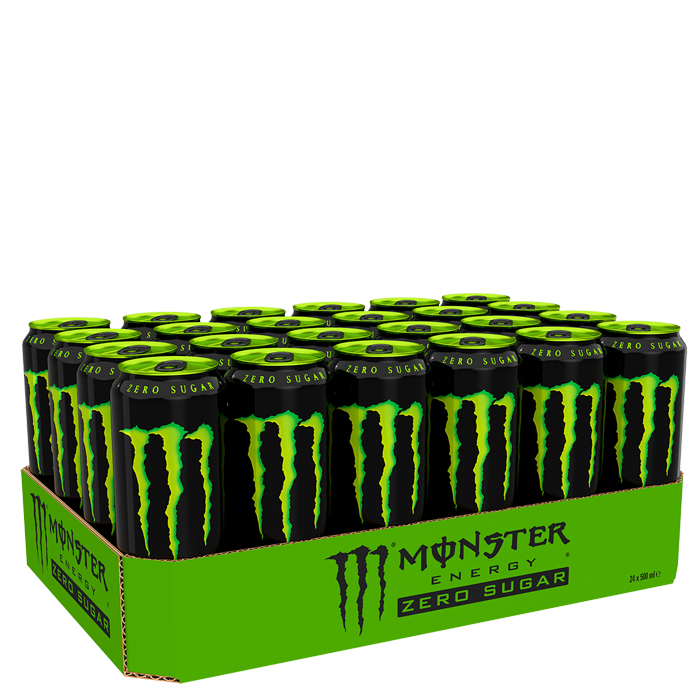 24 энергетических напитка Monster 50 мл Green Zero Sugar