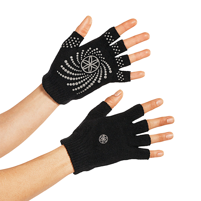 Перчатки для йоги Grippy черные