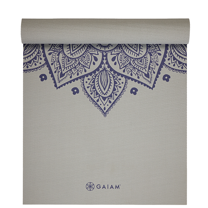 Коврик для йоги Gaiam Sustained Grey Sundial Flower, 5 мм