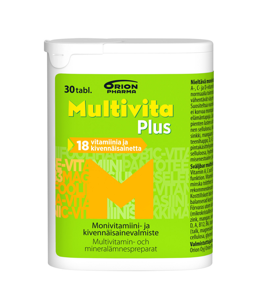 Multivita Plus мультивитамины и минералы для взрослых, 30 таблеток