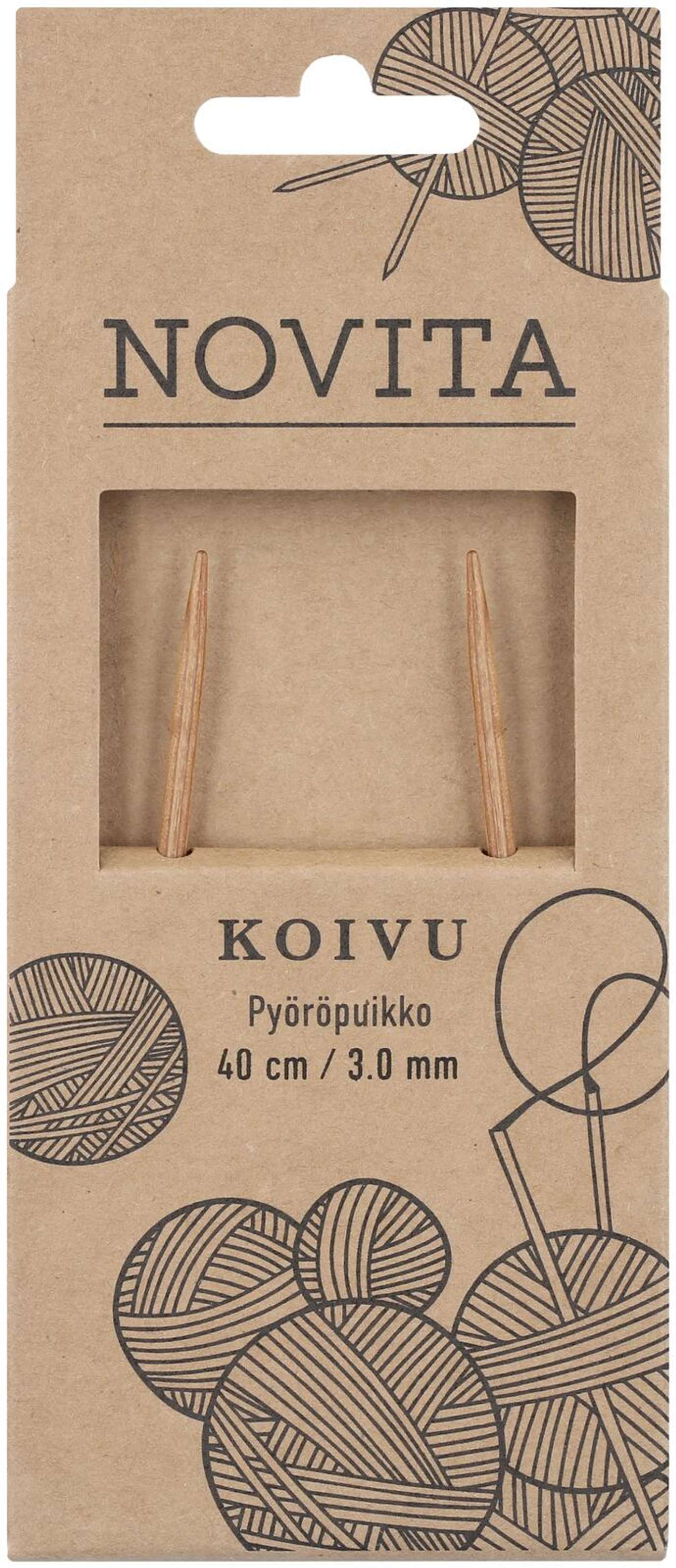 Круговые спицы Novita 40 см береза ​​3, 0 мм