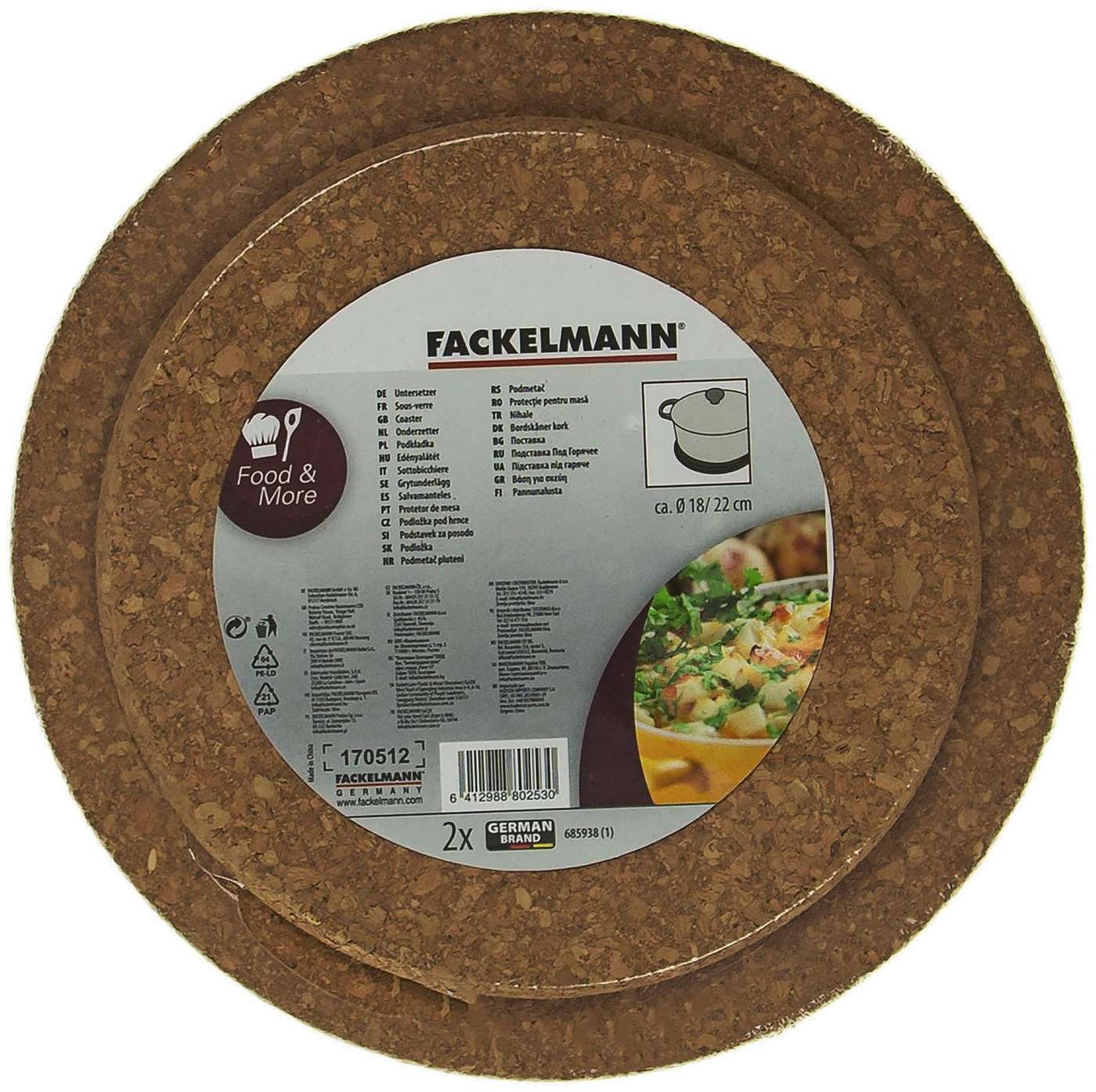 Пробковая подставка Fackelmann 2 шт. (цвет Нейтральный)