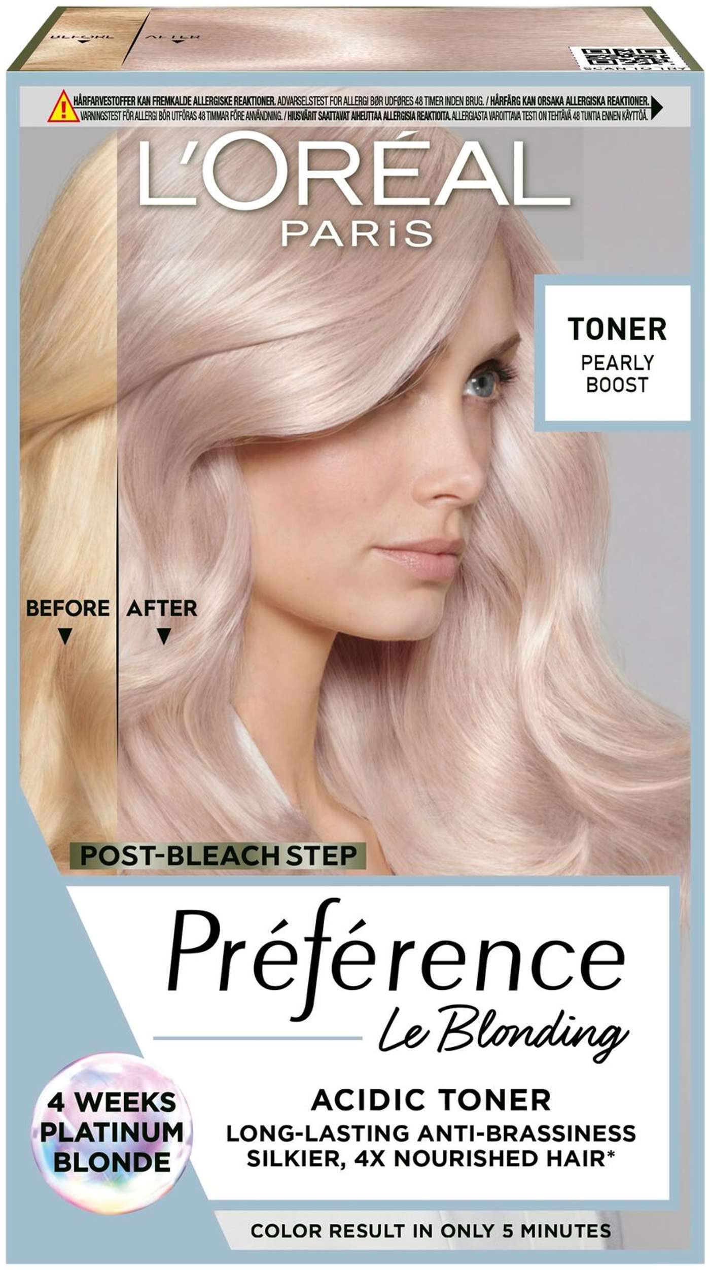 L'Oréal Paris Préférence Le Blonding Pearly Boost светлый цвет 02 (цвет Жемчужный импульс)
