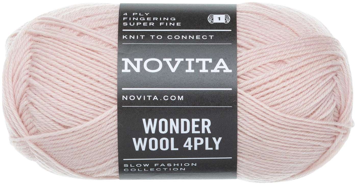 Пряжа Novita Wonder Wool 4PLY 50 г Ballerina 509 (цвет балерина)