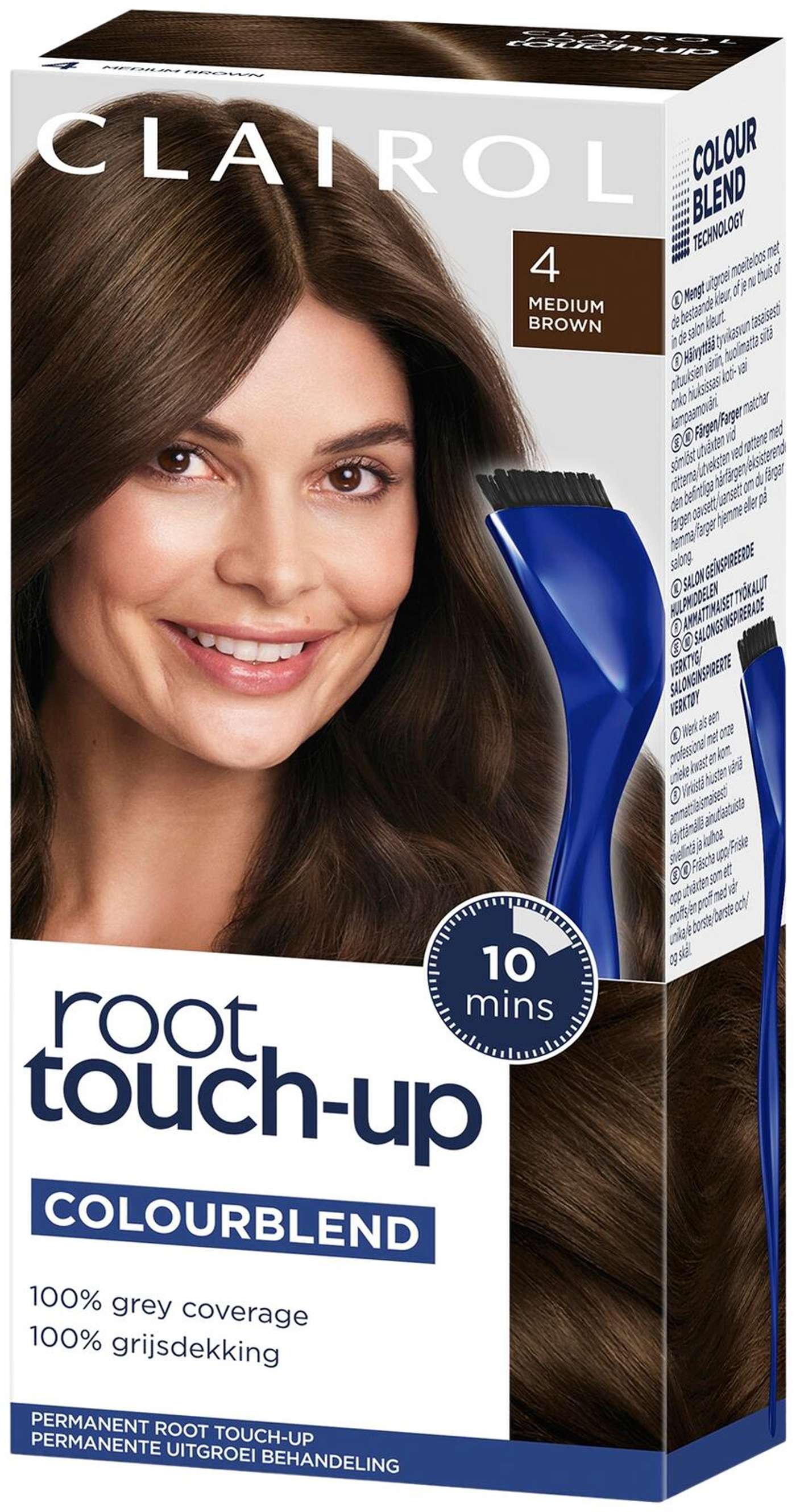 Тональный крем Clairol Root Touch-up, цвет 4, средне-коричневый