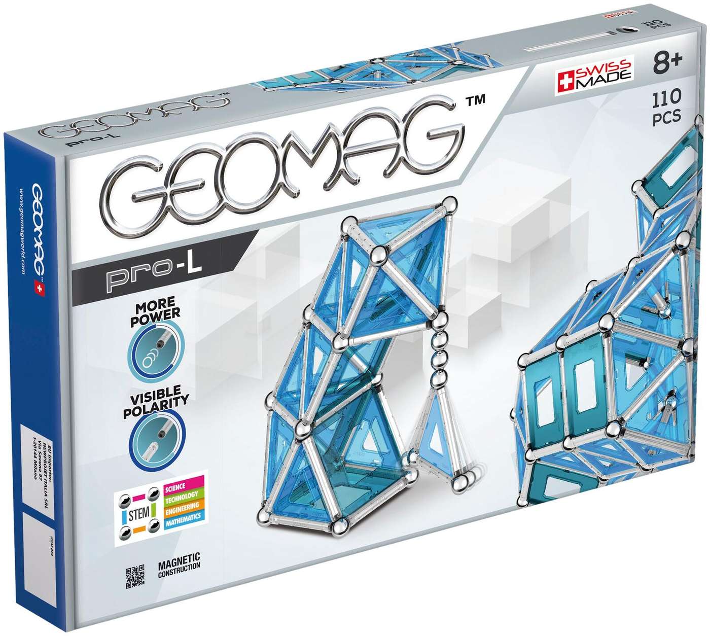 Магнитный конструктор Geomag Pro-L Panels, 110 деталей