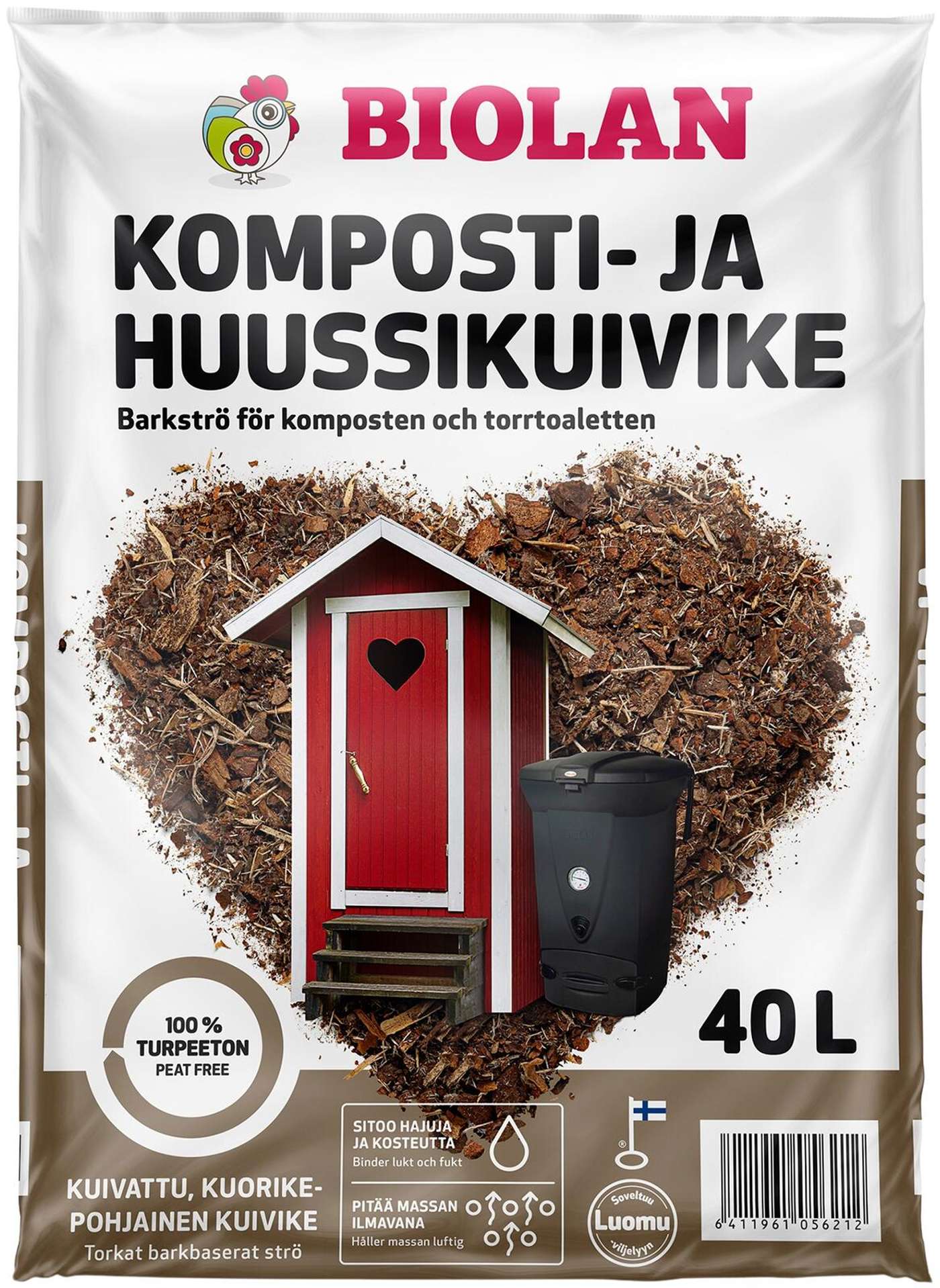 Biola Compost и Huussiquivike 40 л без торфа