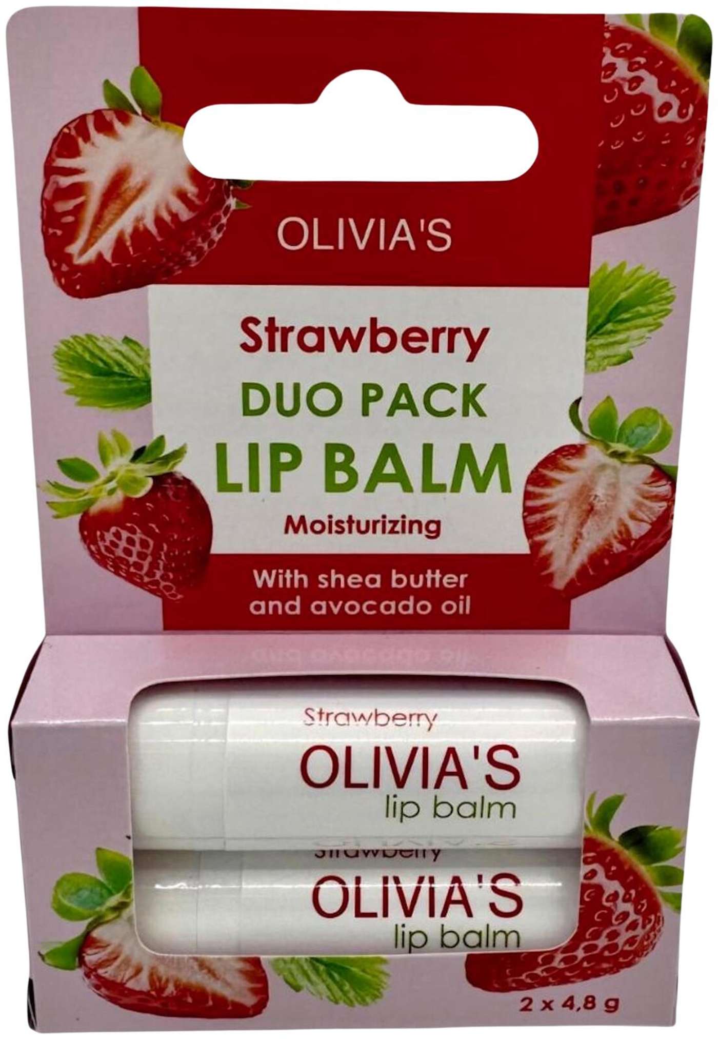 OLIVIA'S Крем для губ 2 шт клубника (цвет 0)