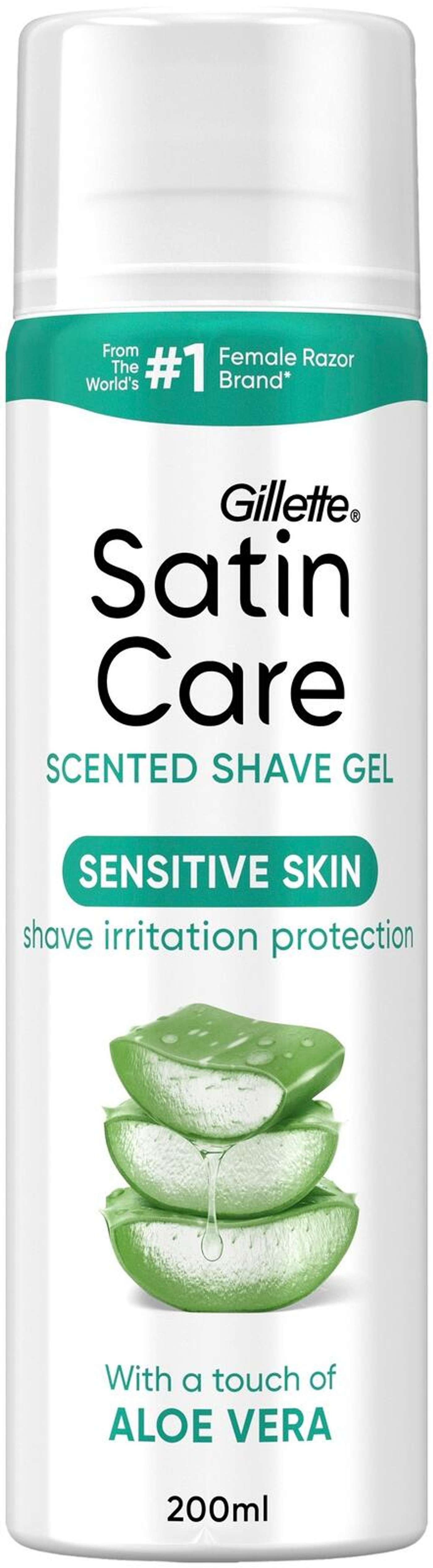 Гель для бритья Satin Care Sensitive Aloe Vera Glide 200мл