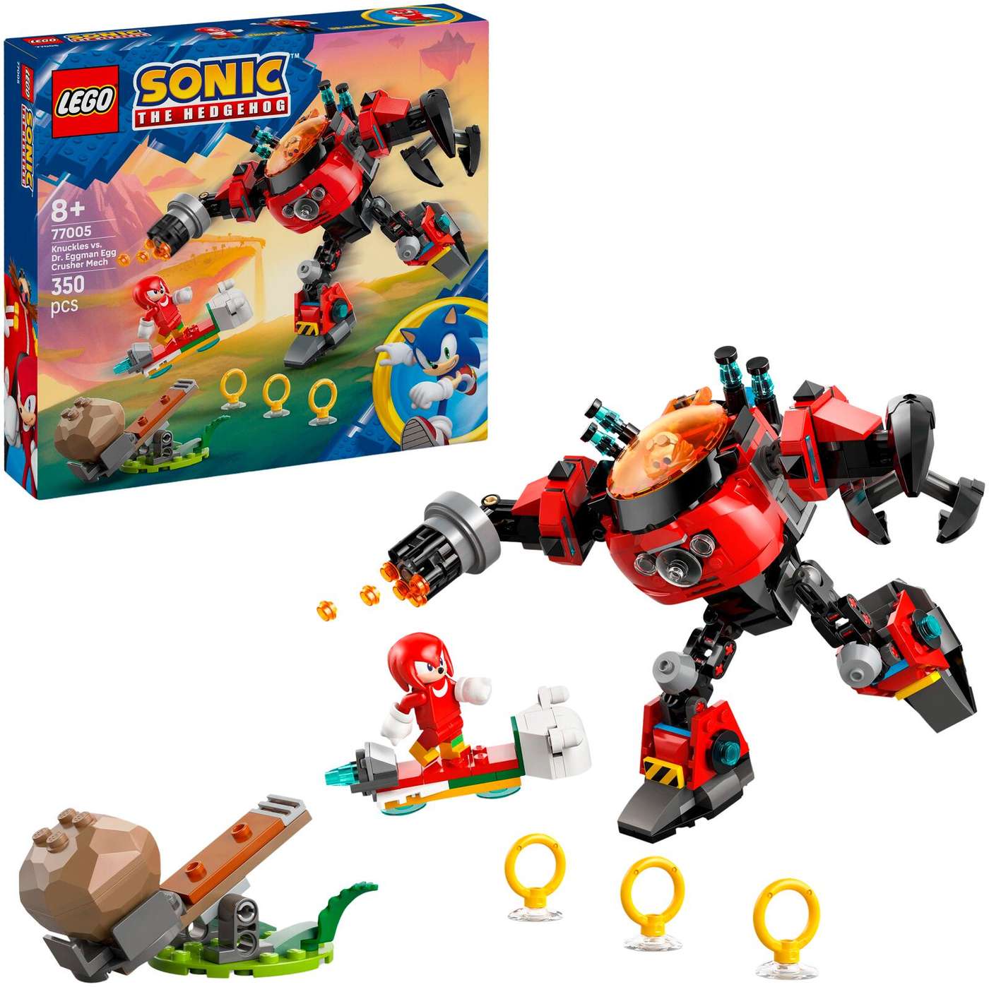 LEGO Sonic 77005 Наклз против доктора Эггмана и робота-дробилки
