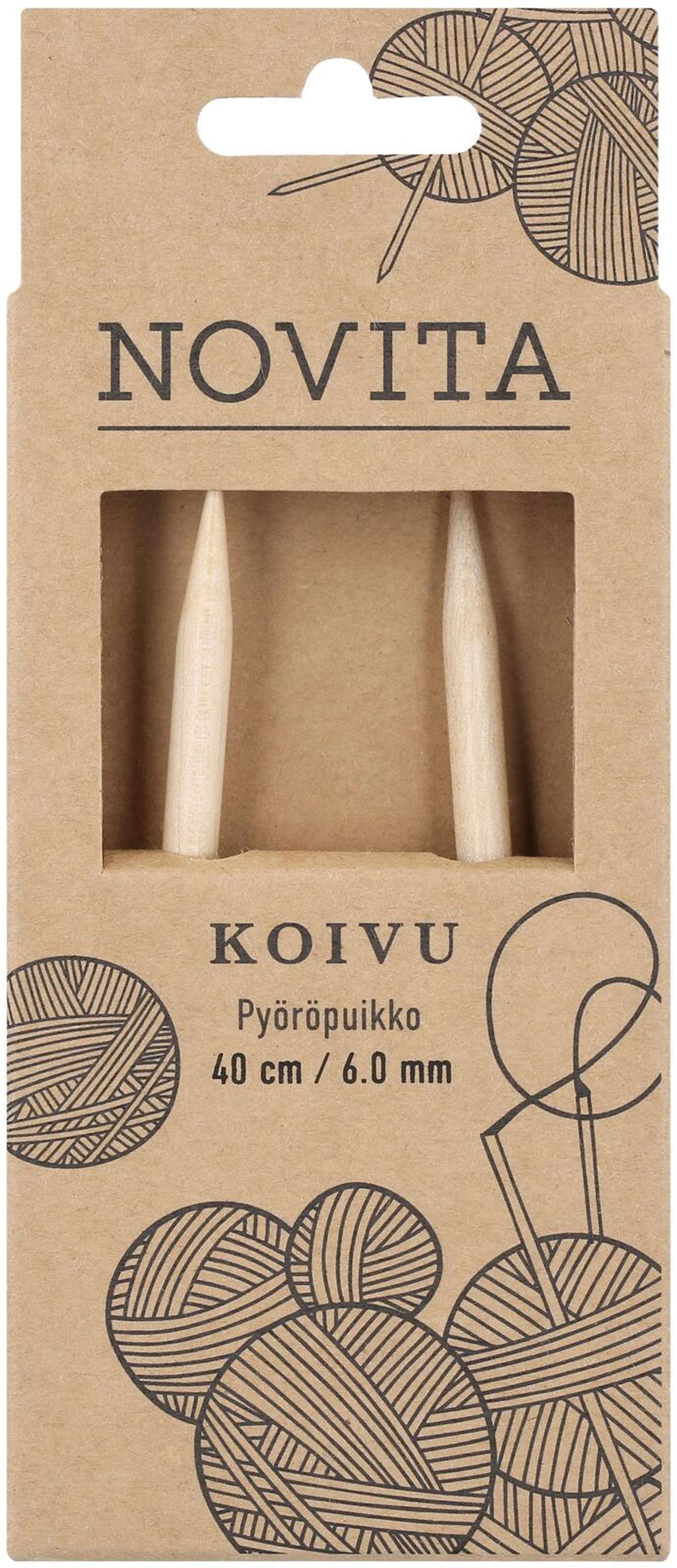 Novita Палочка круглая Береза ​​40см - 6 мм