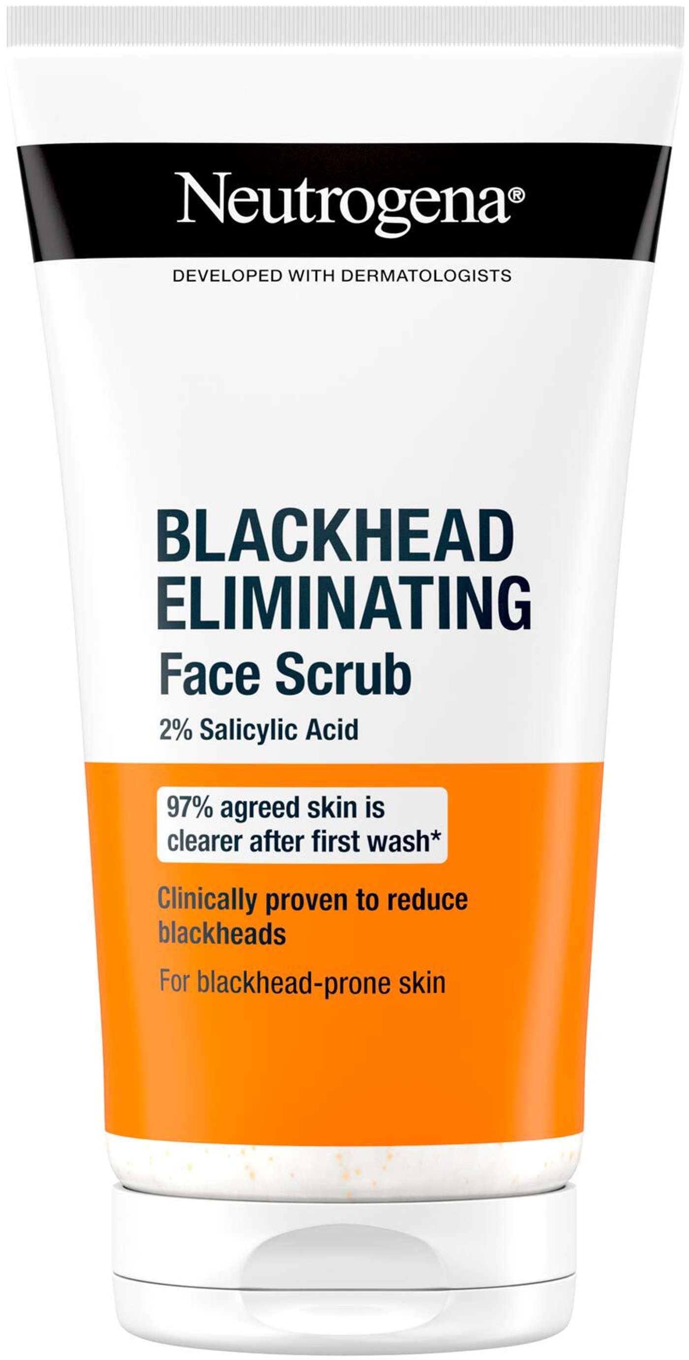 Neutrogena® Скраб для лица с 2% салициловой кислотой, устраняющий черные точки, 150 мл крем-пилинг
