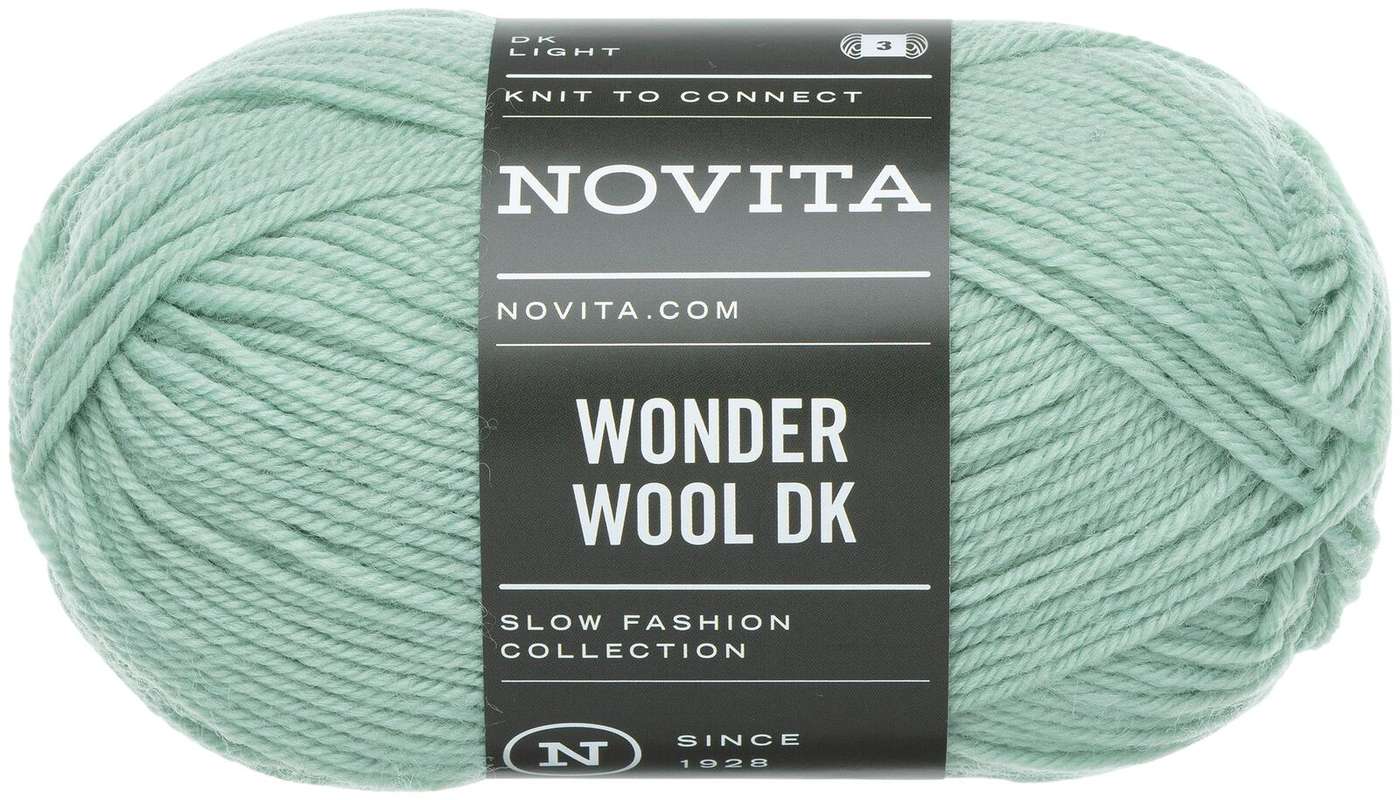 Пряжа Novita Wonder Wool DK 50 г нефрит 308 (цвет нефрит)
