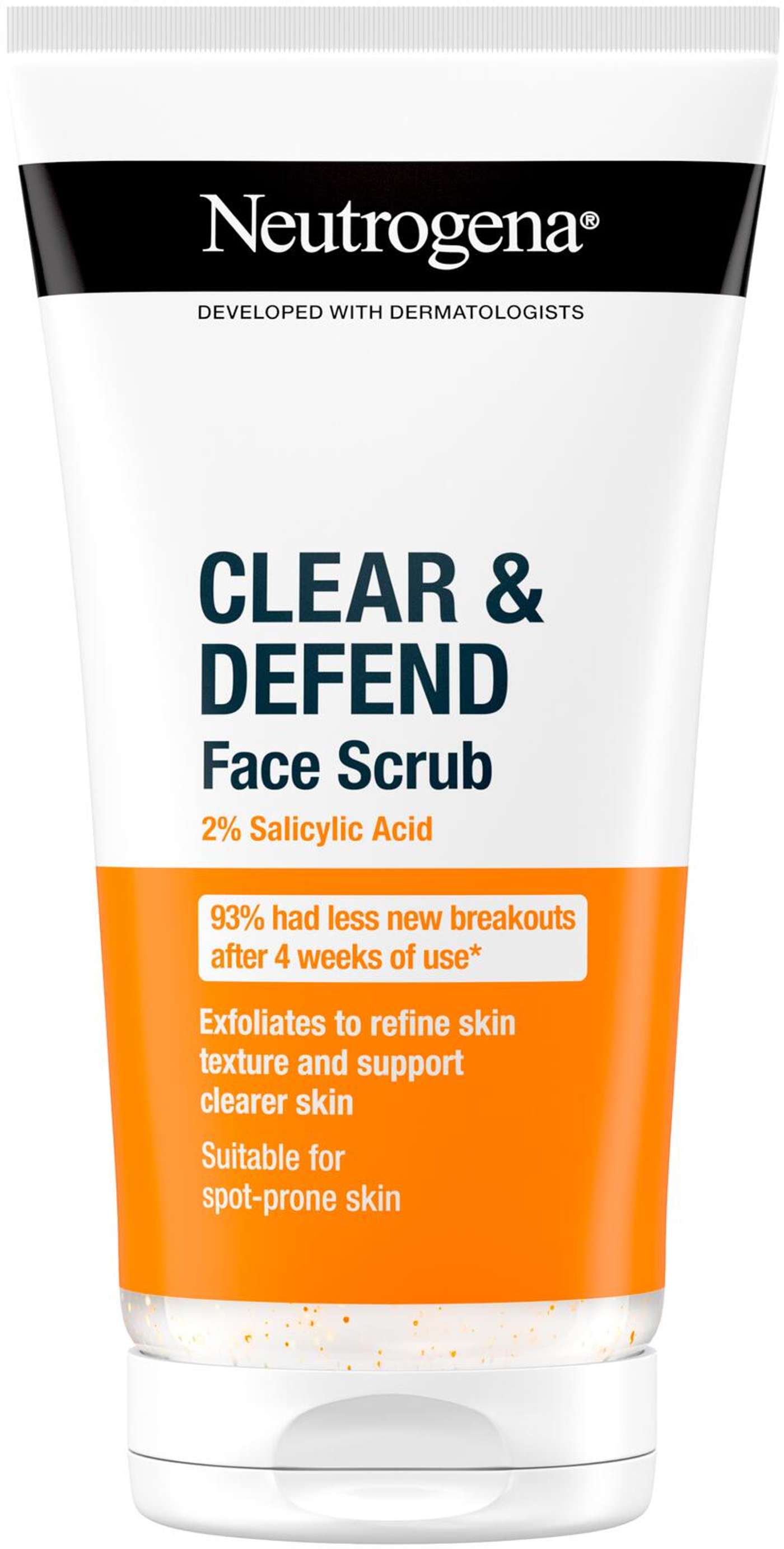 Neutrogena Clear & Defend 2% SA Крем-пилинг для лица Face Scrub 150 мл
