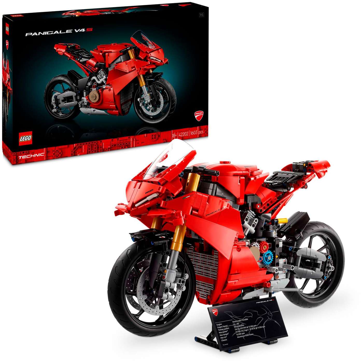 Миниатюрная модель мотоцикла LEGO® Technic Ducati Panigale V4 R 42202