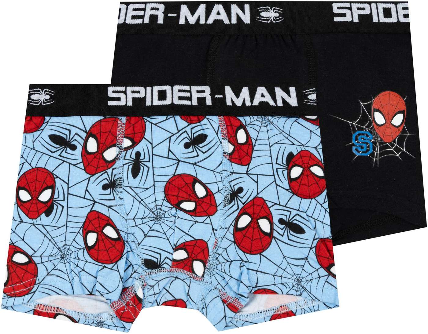 Боксеры для мальчиков Spider-Man SPCQ00022, 2 шт. (размер 122-128 СМ, цвет Синий / черный)
