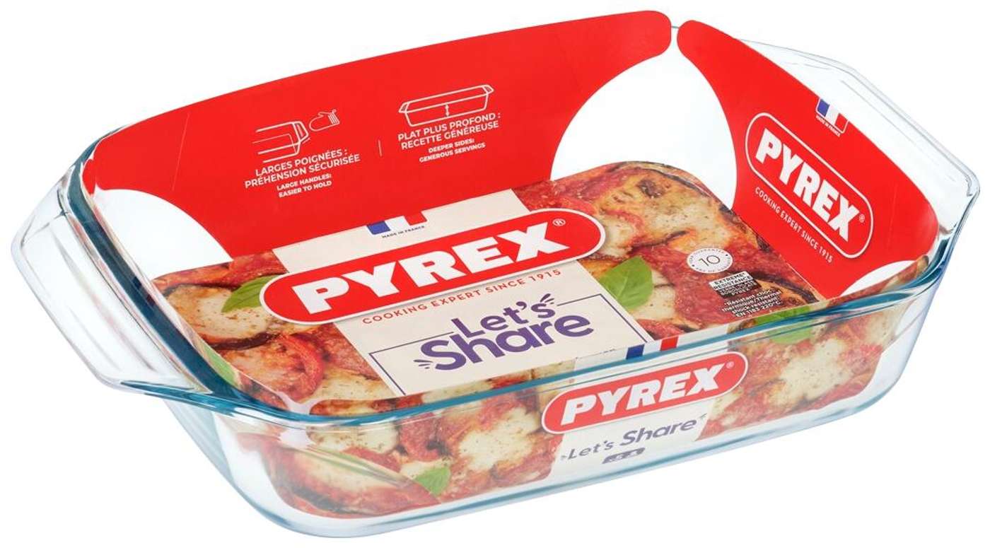 Стеклянная тарелка Pyrex Irresistible 35x23см (цвет прозрачный)