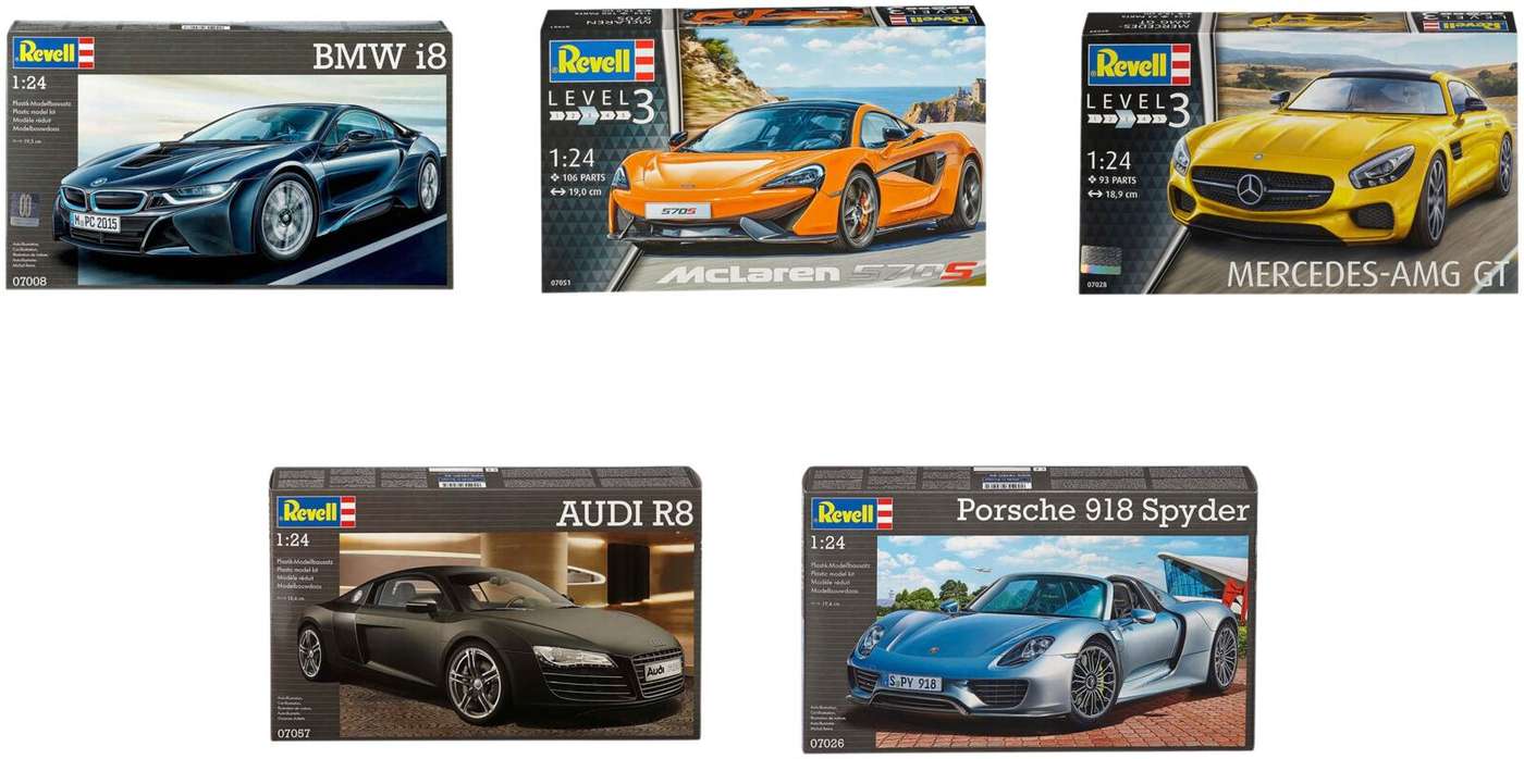 Revell современные автомобили, разные