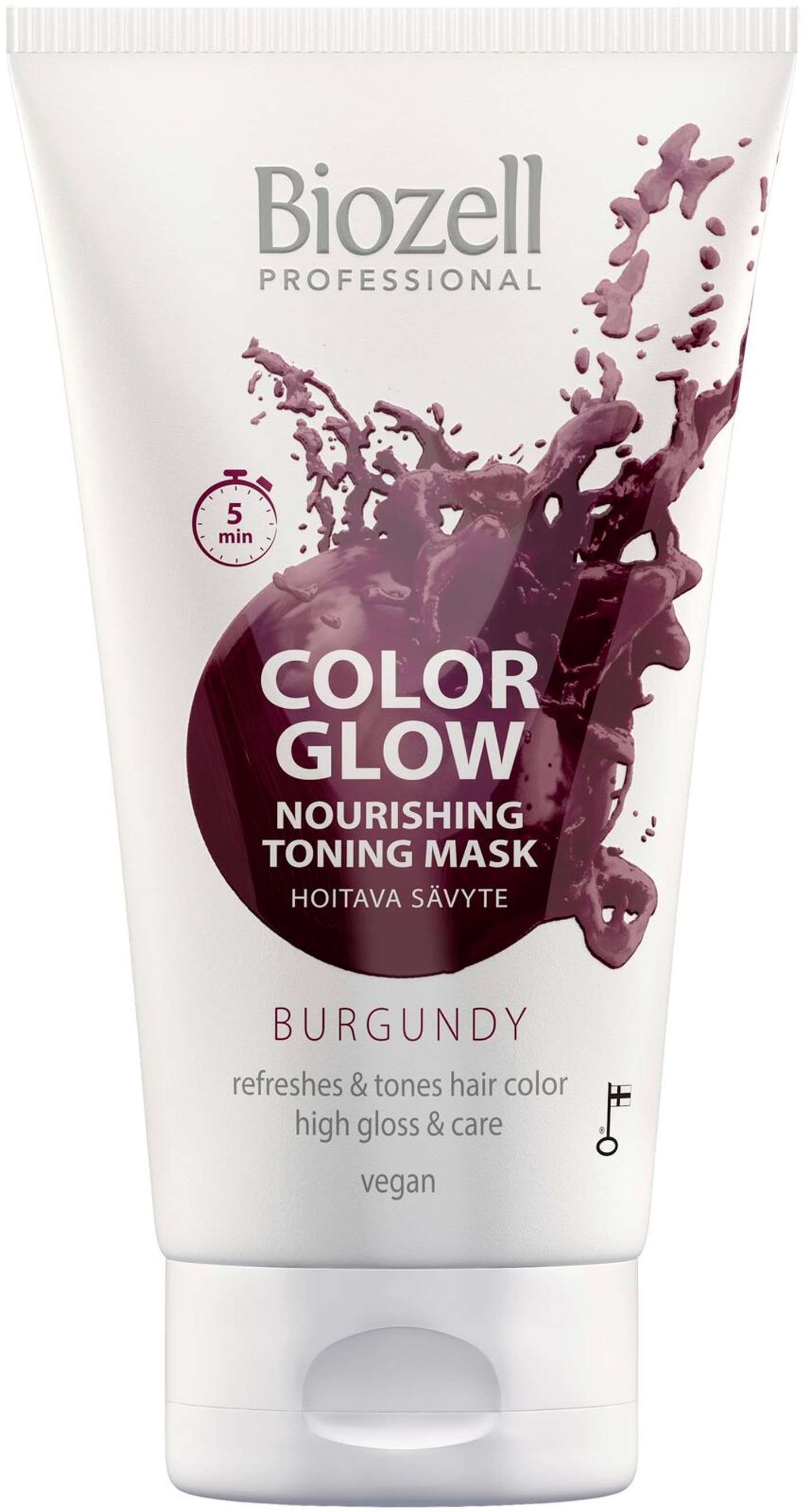 Biozell Color Glow Питательная оттеночная маска Бордовый 150мл