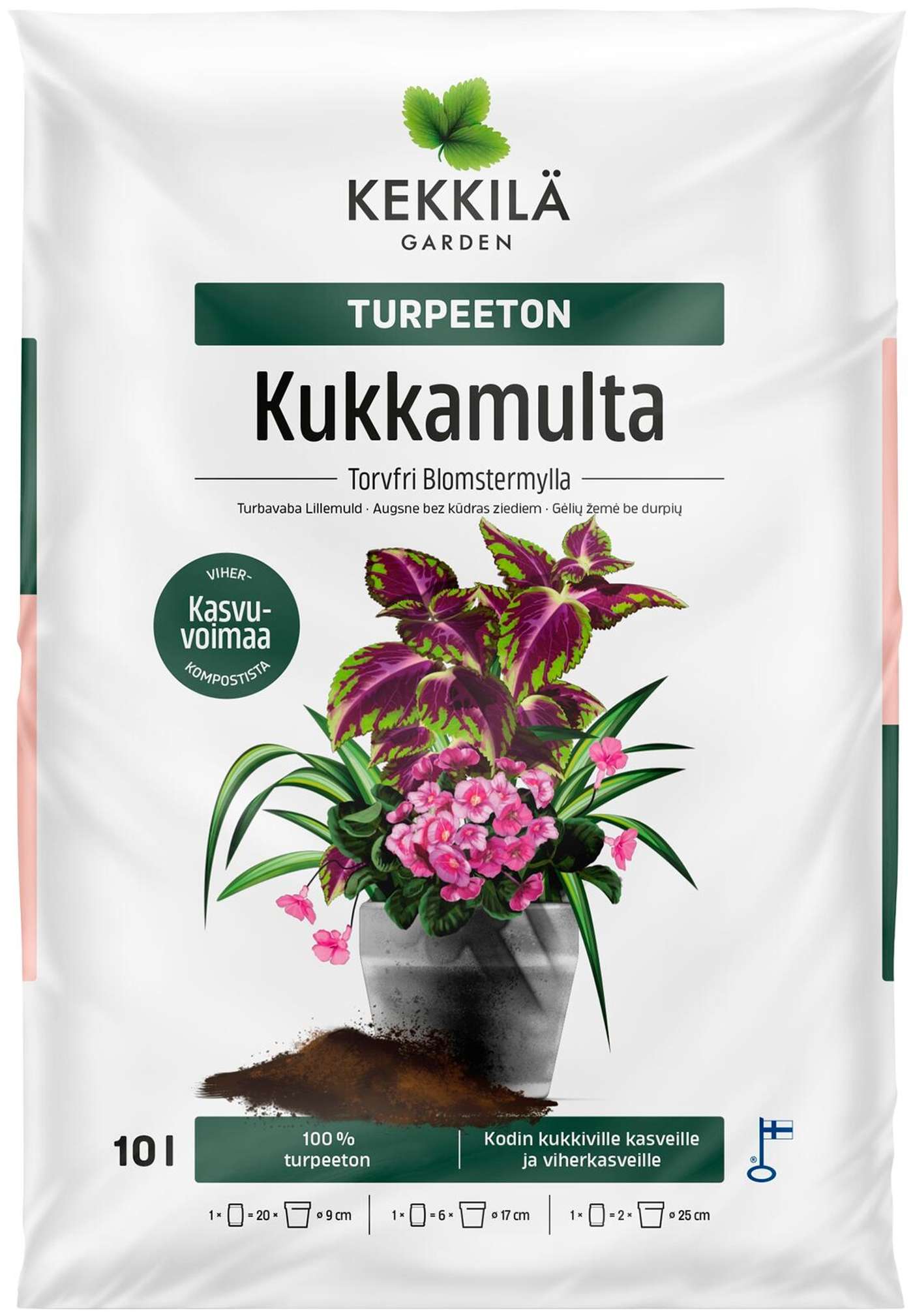 Kekkilä Цветочная земля без торфа 10 л