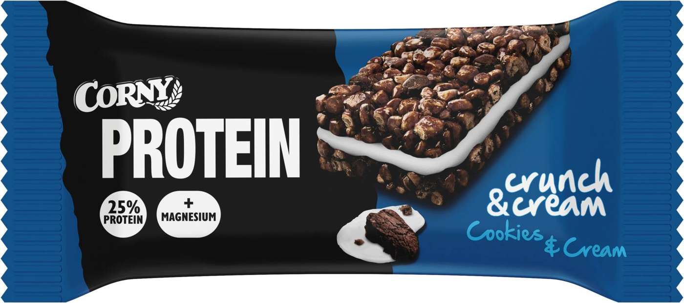 Протеиновый батончик Corny Protein Crunch & Cream Cookies & Cream со сливками 35г