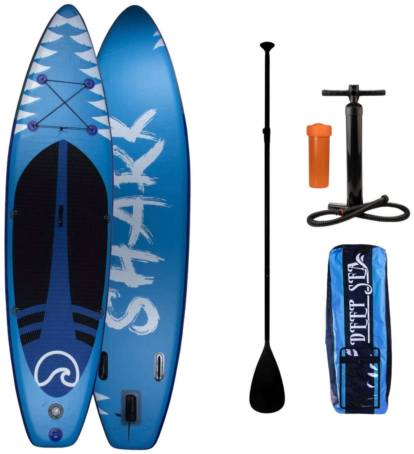 Deep Sea SUP доска + весло Shark 335 см синий (цвет синий)