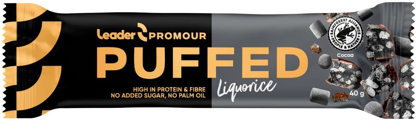 Протеиновый батончик Leader Promour Puffed Liquorice с рисом и шоколадом 40 г
