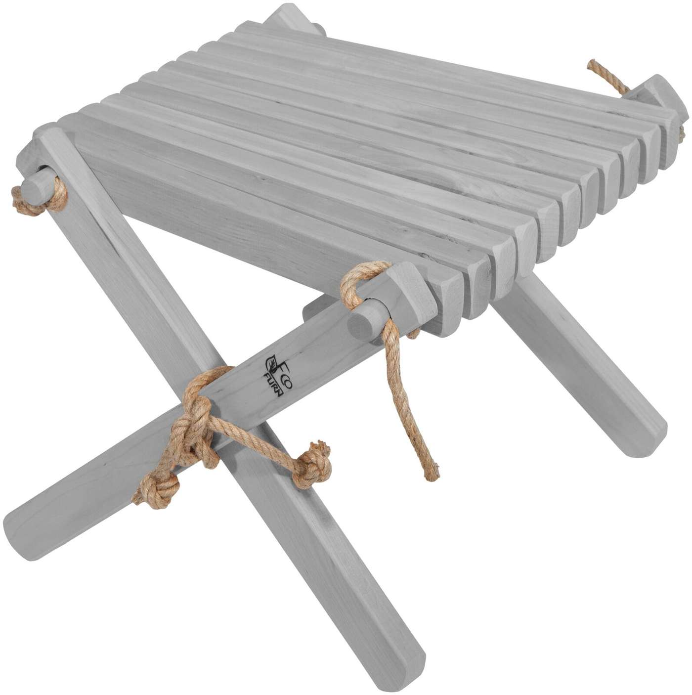 EcoFurn® Lilli стол / табурет серая осина, промасленный, частично в сборе (цвет серый)
