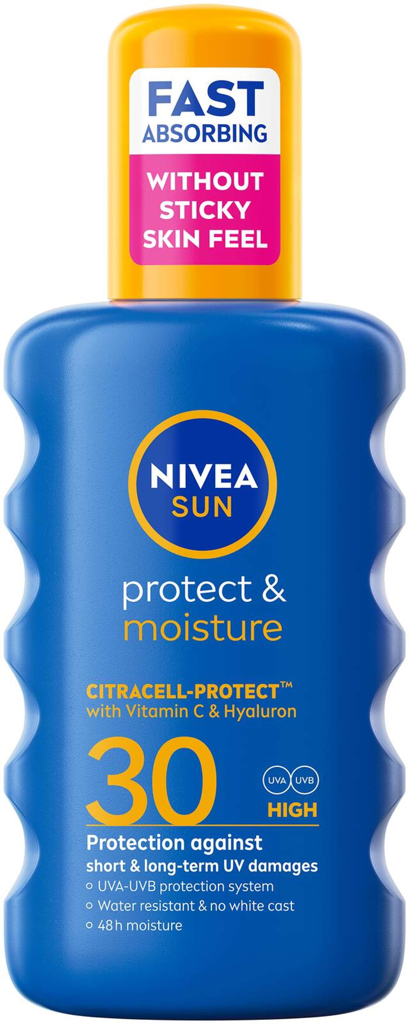 NIVEA SUN 200ml Protect & Moisture Sun Spray SK30 солнцезащитный спрей