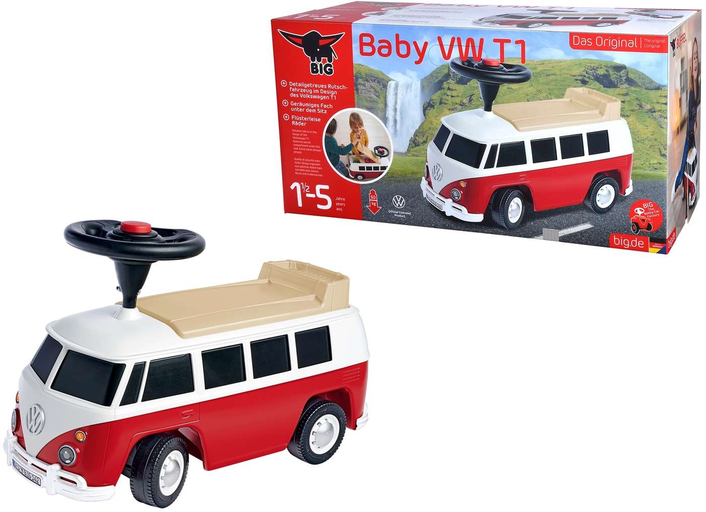 БОЛЬШОЙ кикер Volkswagen Transporter T1, красный