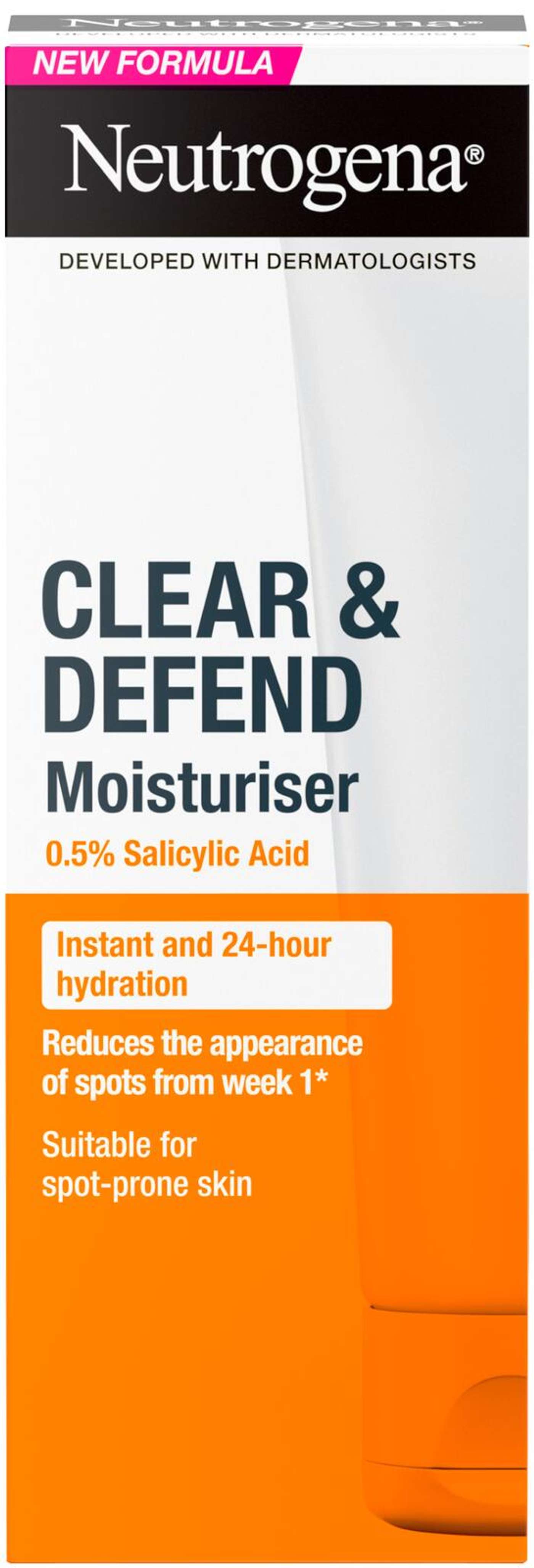 Neutrogena® Clear & Defend 0, 5% салициловая кислота Увлажняющий крем 50 мл