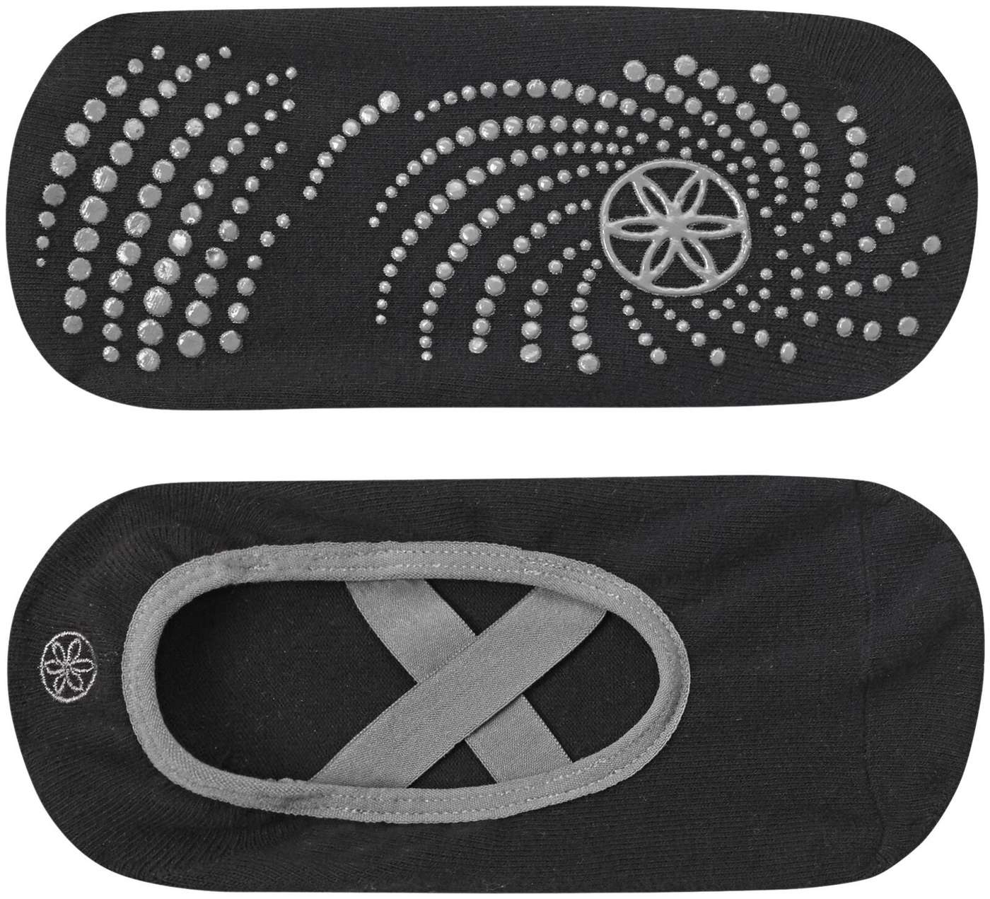 Носки для йоги Gaiam Grippy Yoga Barre (размер С / М, цвет черный)