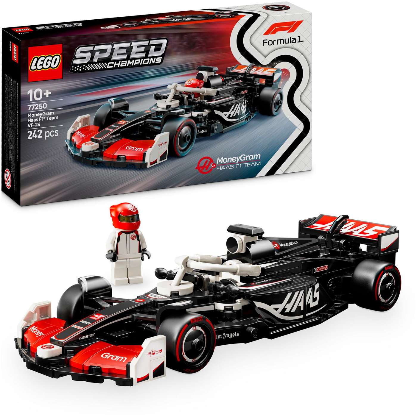 LEGO® Speed ​​​​Champions MoneyGram Гоночный автомобиль Haas F1® Team VF-24 77250