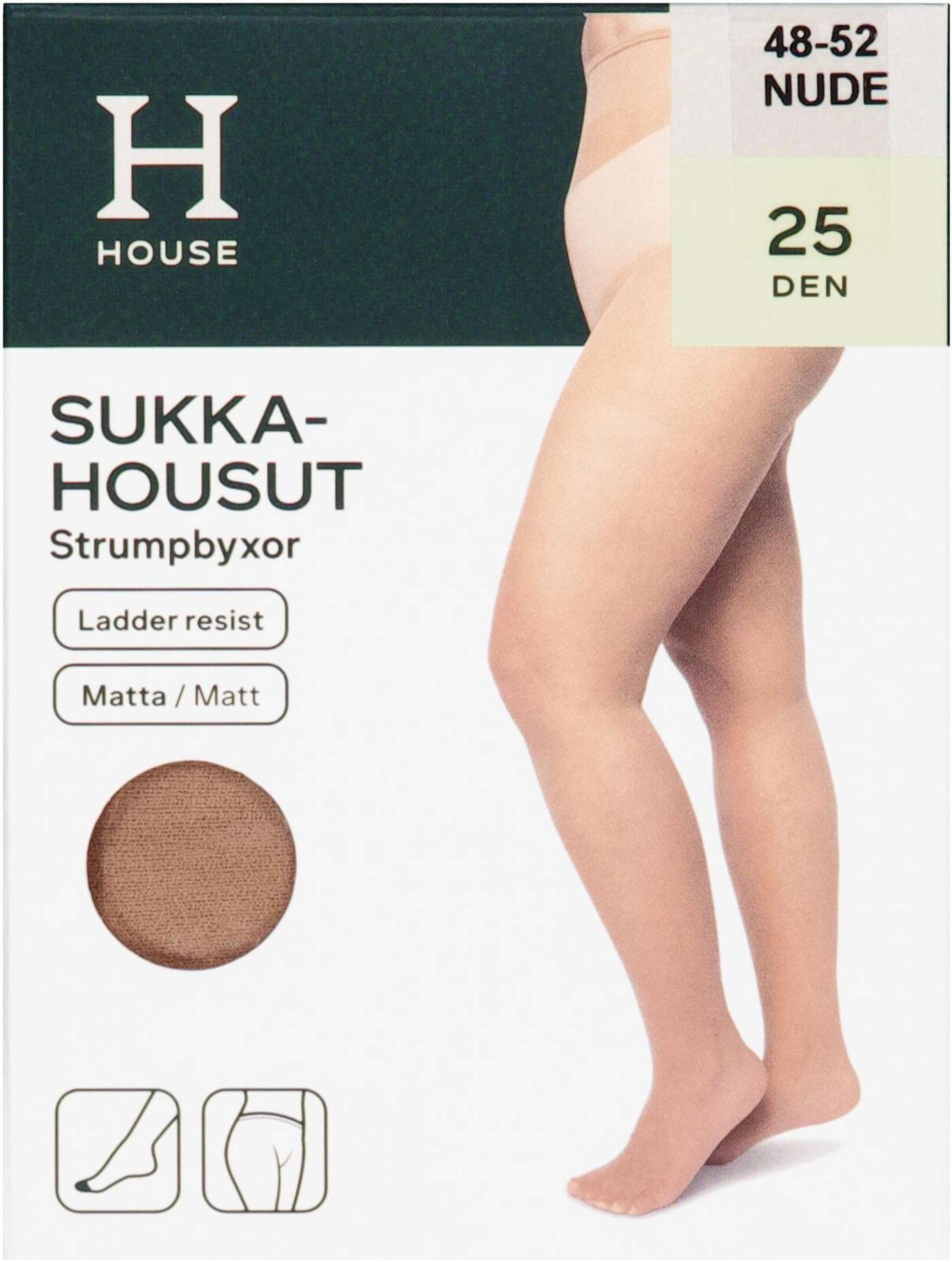 Женские колготки House 25DEN Runresist (размер 48-52, цвет НЮ)