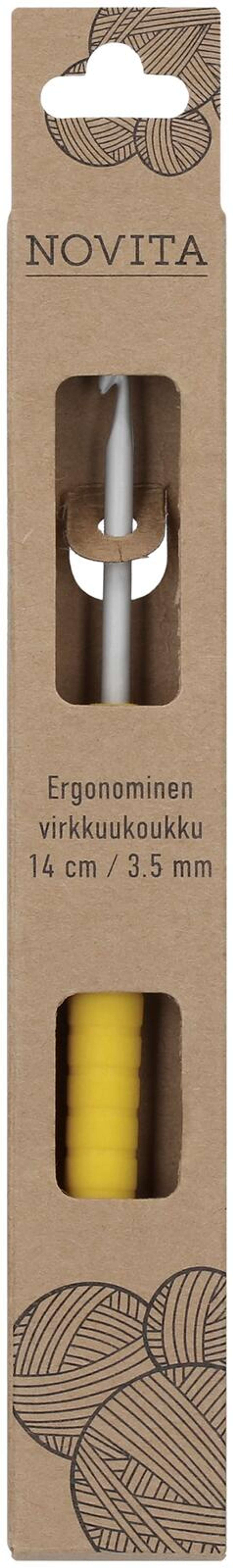 Крючок Novita Ergonomic 14 см 3, 5 мм (цвет АЛЮМИНИЙ)