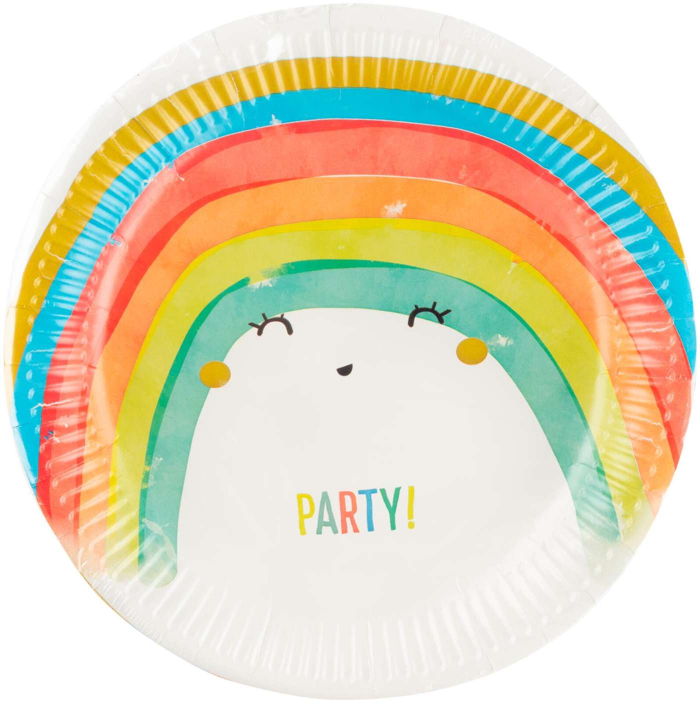 Бумажные тарелки Procos Rainbow Party FSC следующего поколения, большие 23см