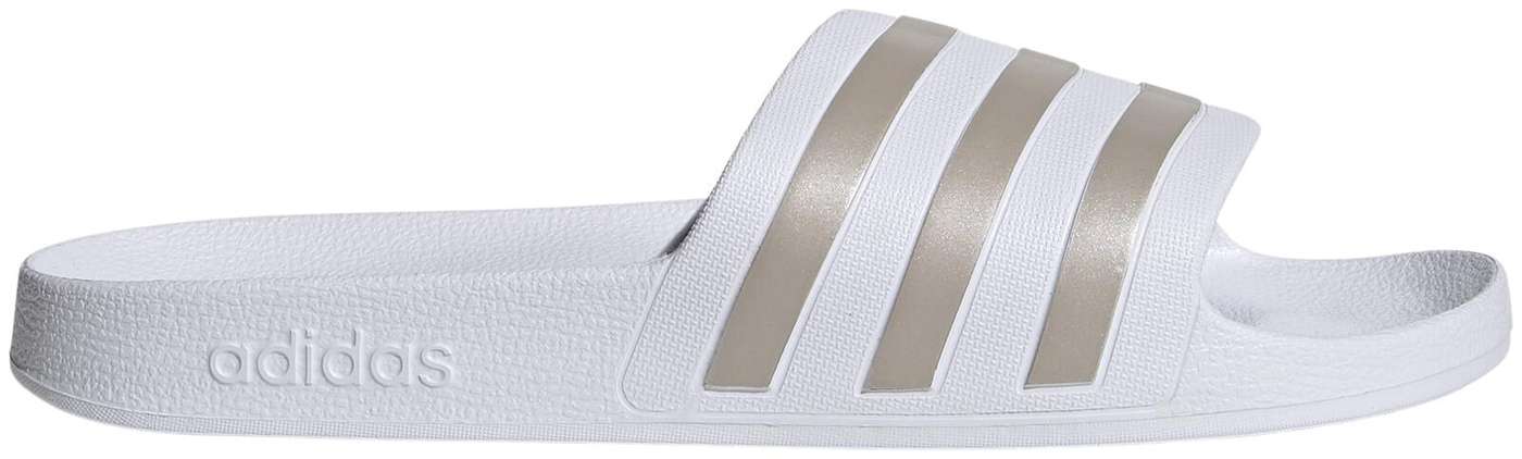 Женские сандалии для душа Adidas Adilette Aqua (размер 4, цвет ФTWWHT / PLAMET / WWHT)