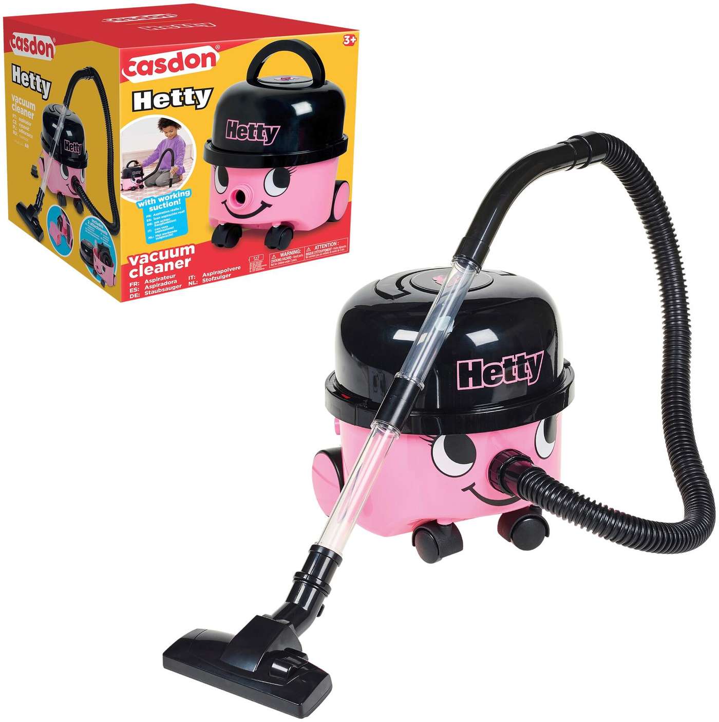 Casdon Hetty играет с пылесосом