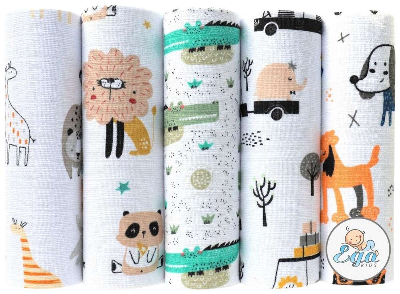 Салфетки марлевые EgaKids 5 шт 70х80 см