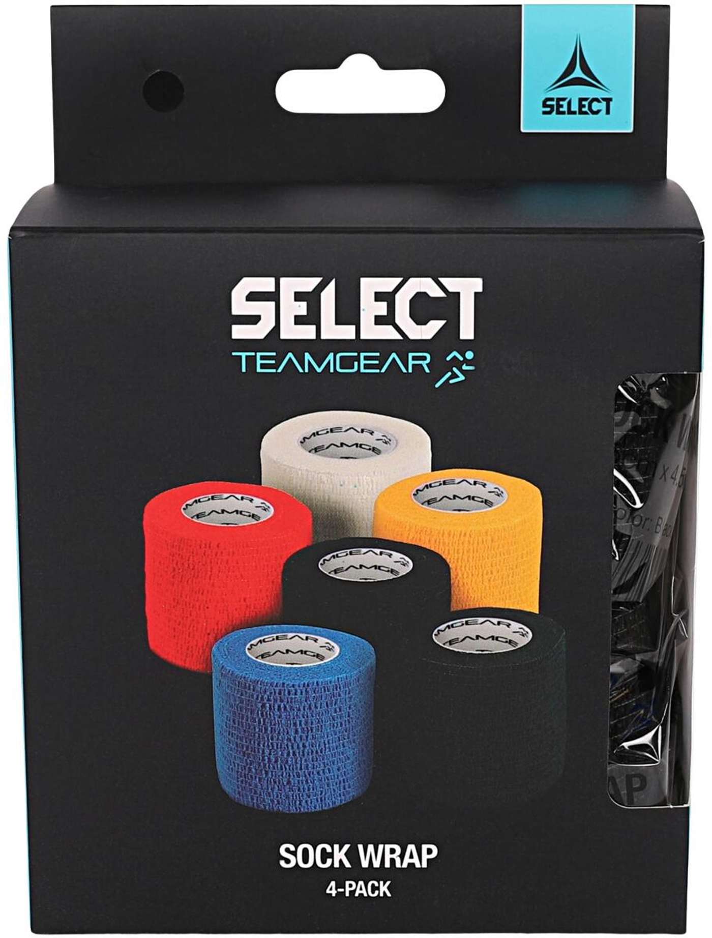 Лента для защиты голени Select, 4 шт. , черная (цвет черный)