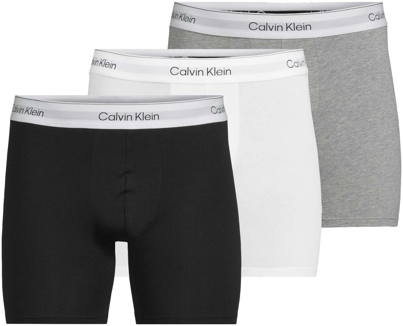 Набор мужских боксеров Calvin Klein, 3 пары (размер С, цвет серый / белый / черный)