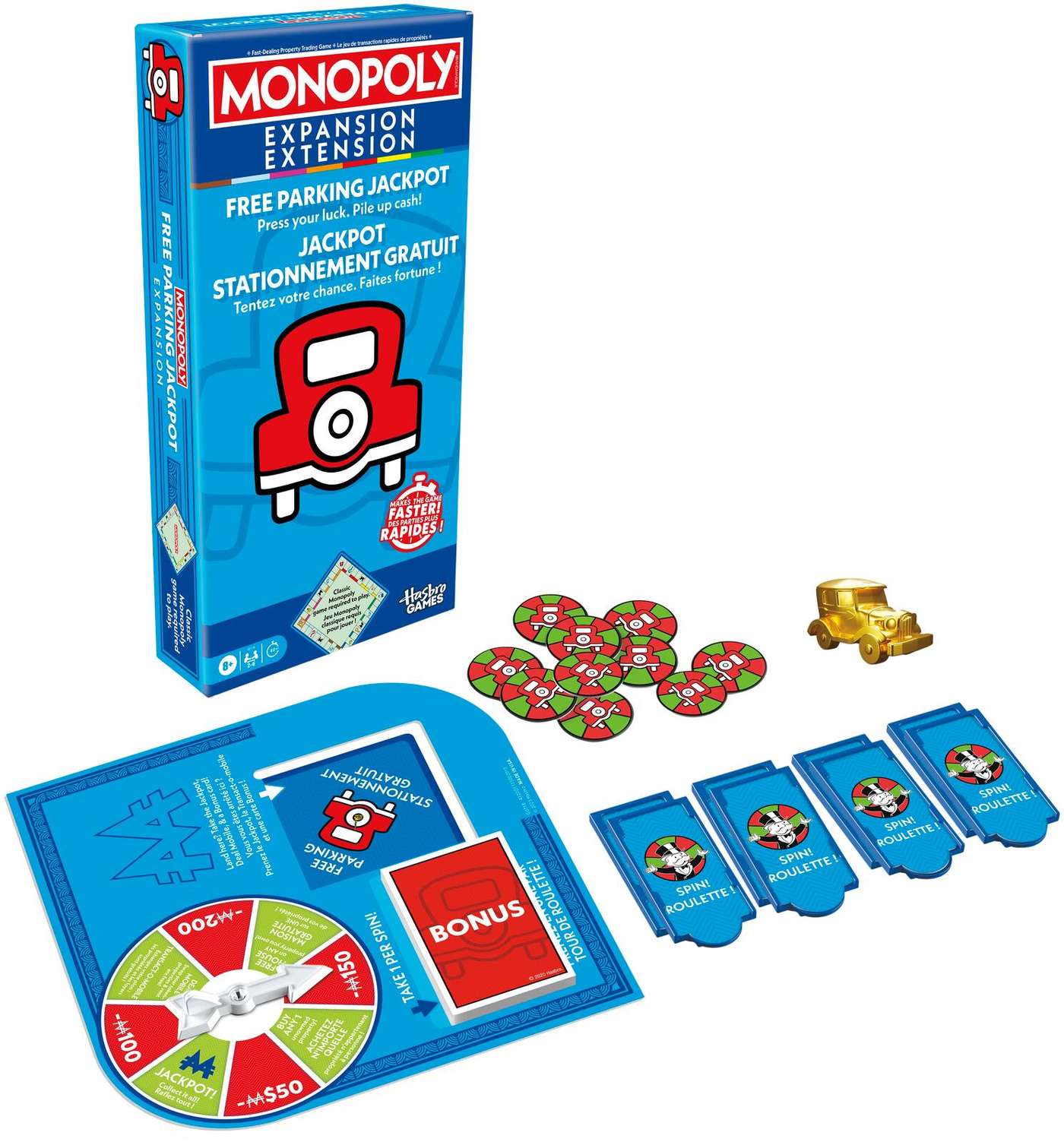 Дополнение к настольной игре «Монополия» Бесплатный джекпот за парковку (на финском языке)