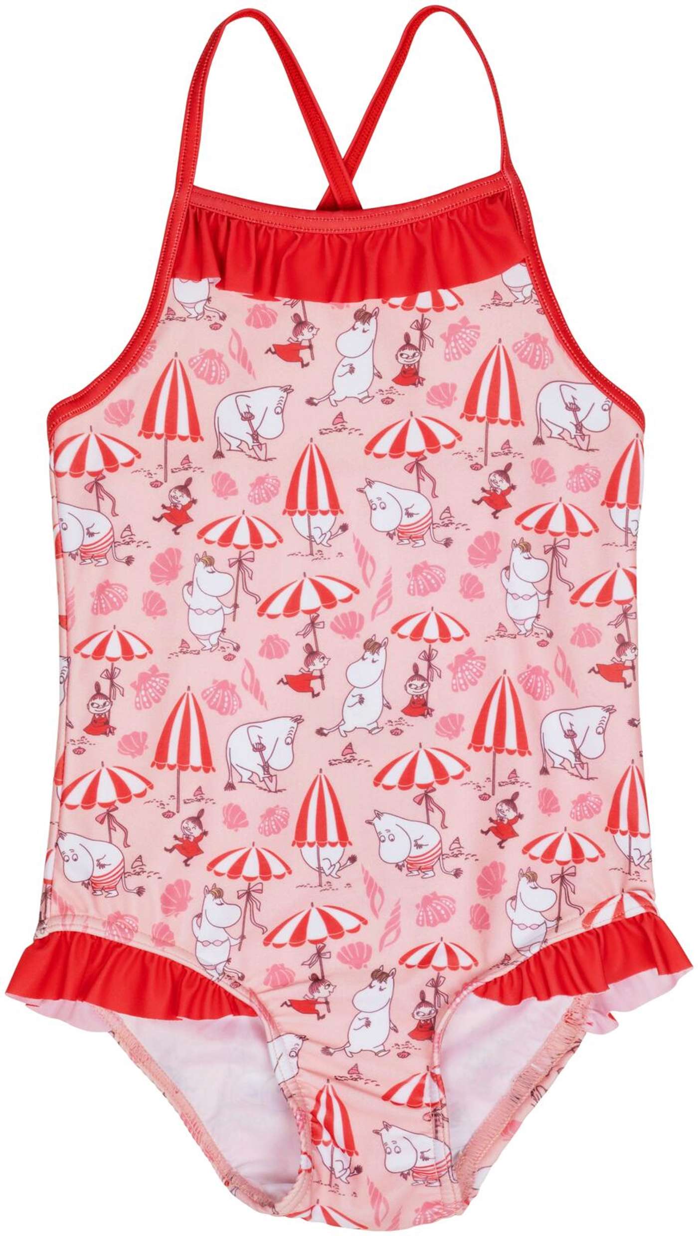 Детский купальник Moomin Simpukkaranta 592031 (размер 122-128 СМ, цвет коралл)