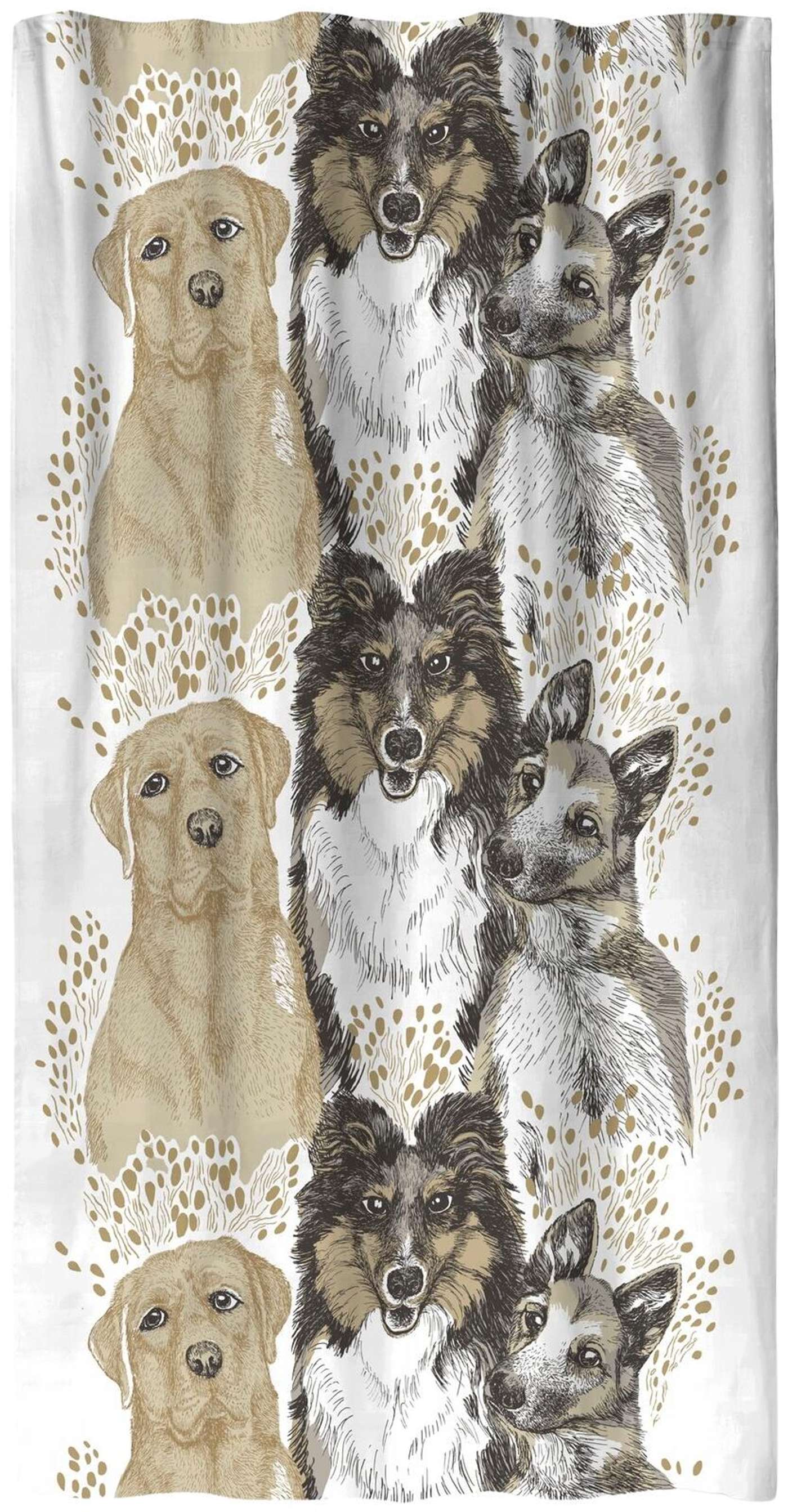 Боковая штора Vallila Friends 140x250 см бежевый (цвет бежевый)