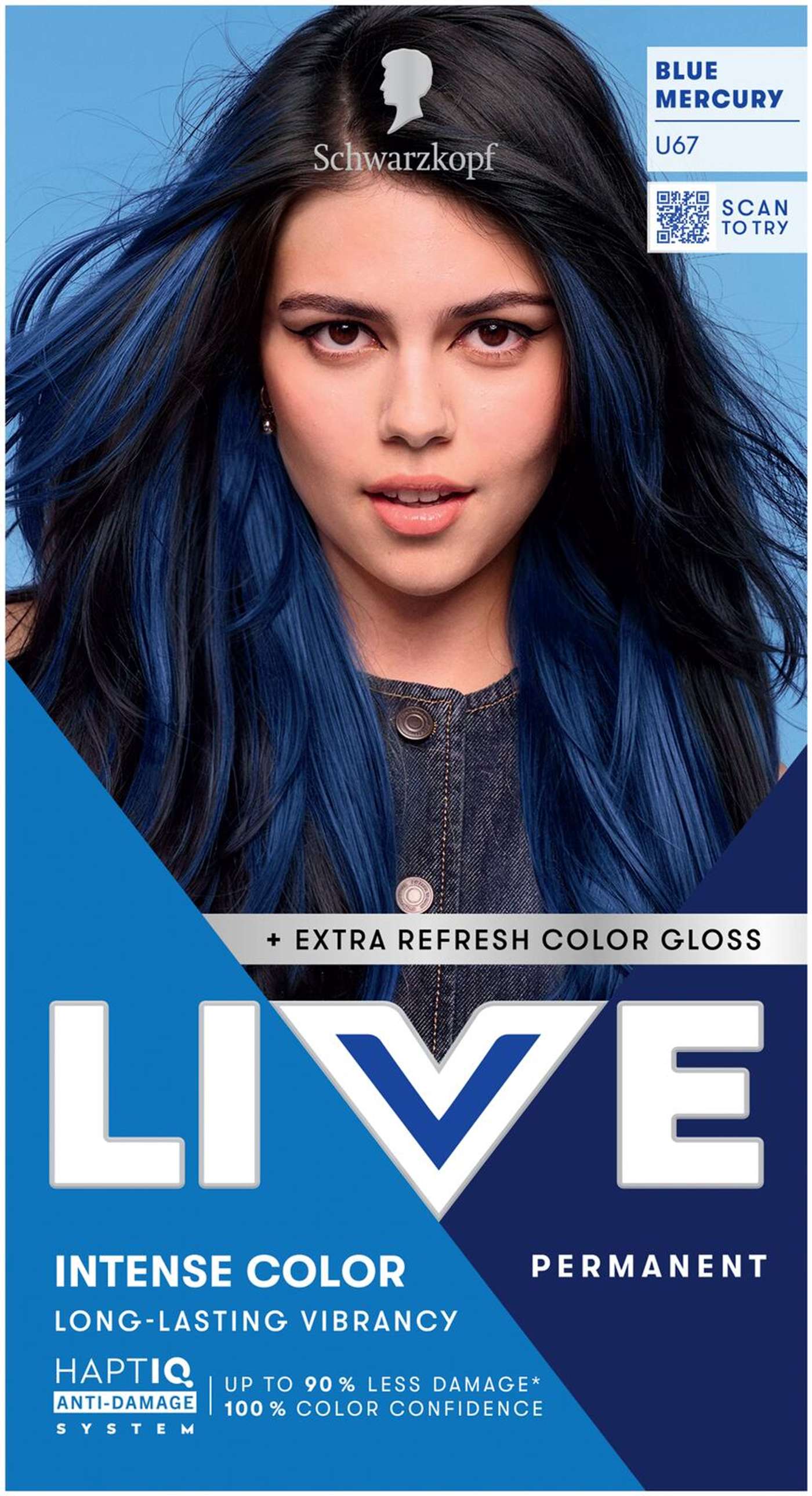 Schwarzkopf LIVE U67 Синий Меркурий