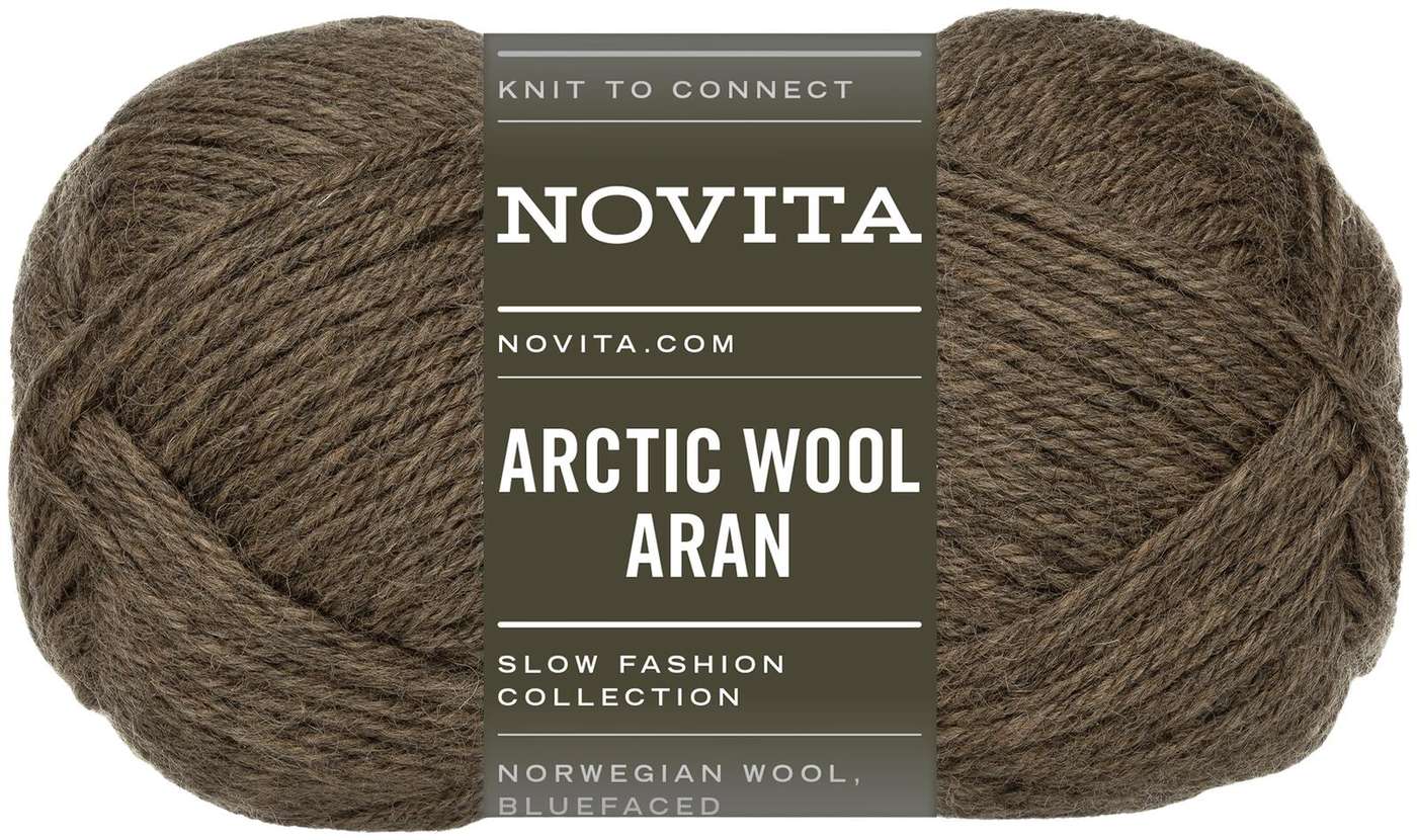 Пряжа Novita Arctic Wool Aran 100 г тундра 643 (цвет тундра)