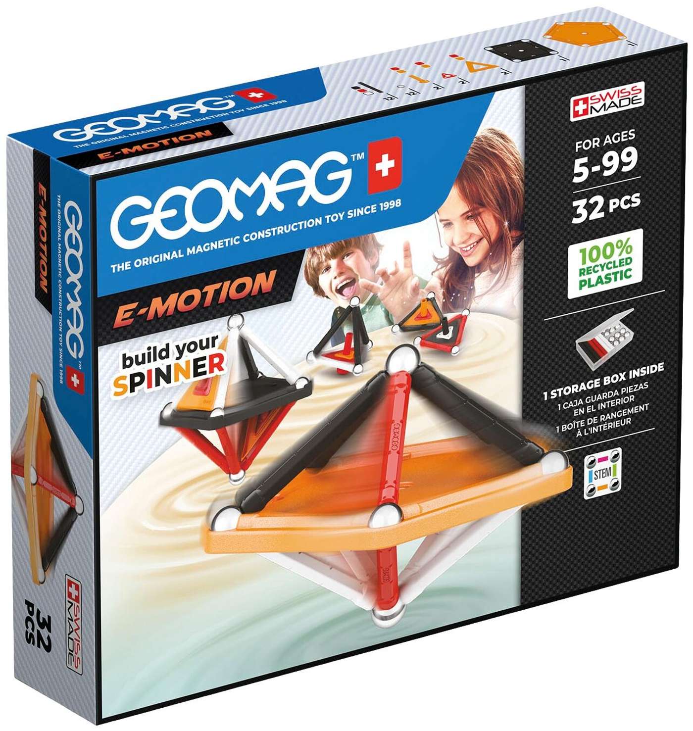 Магнитный конструктор Geomag E-Motion Panels, 32 детали