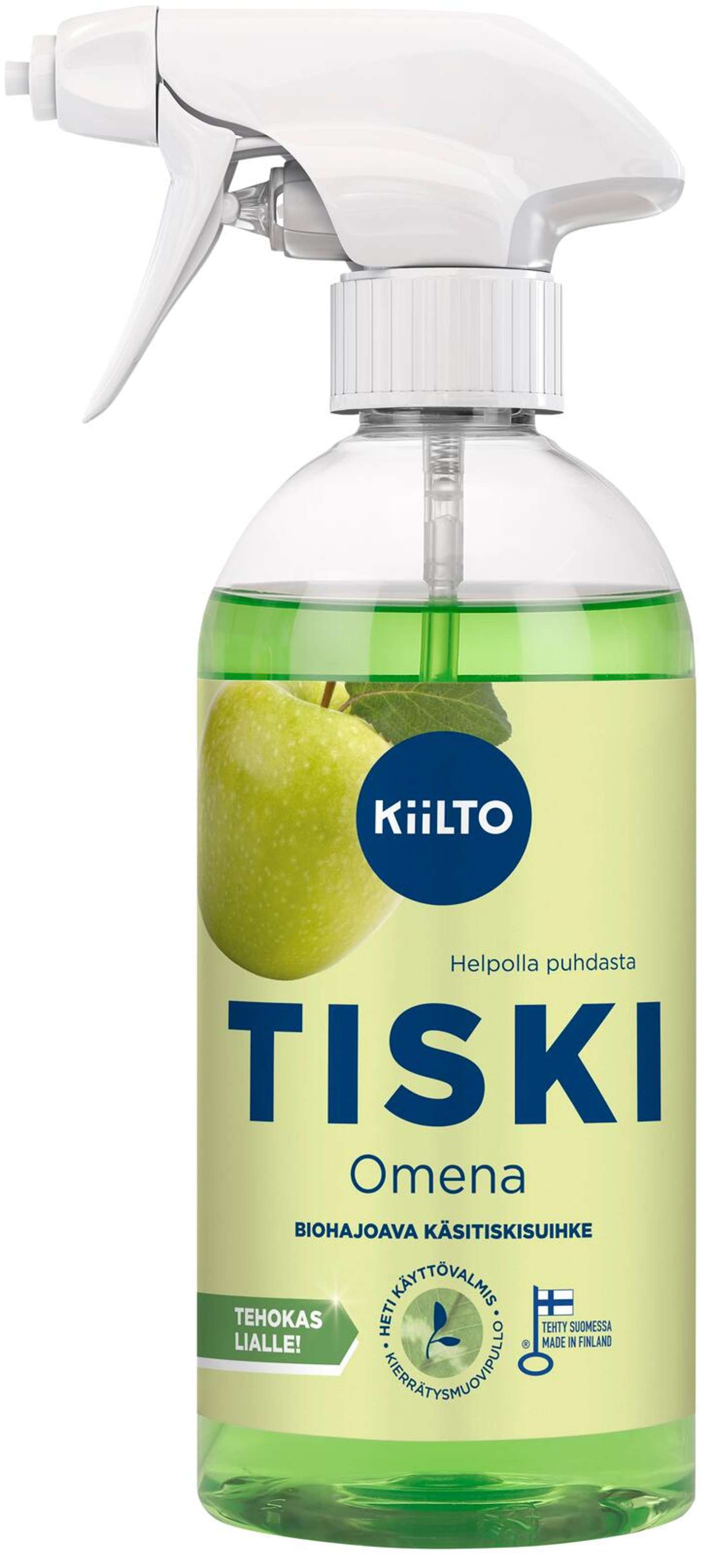 Kiilto биоразлагаемый спрей для мытья посуды для рук Яблоко 475 мл