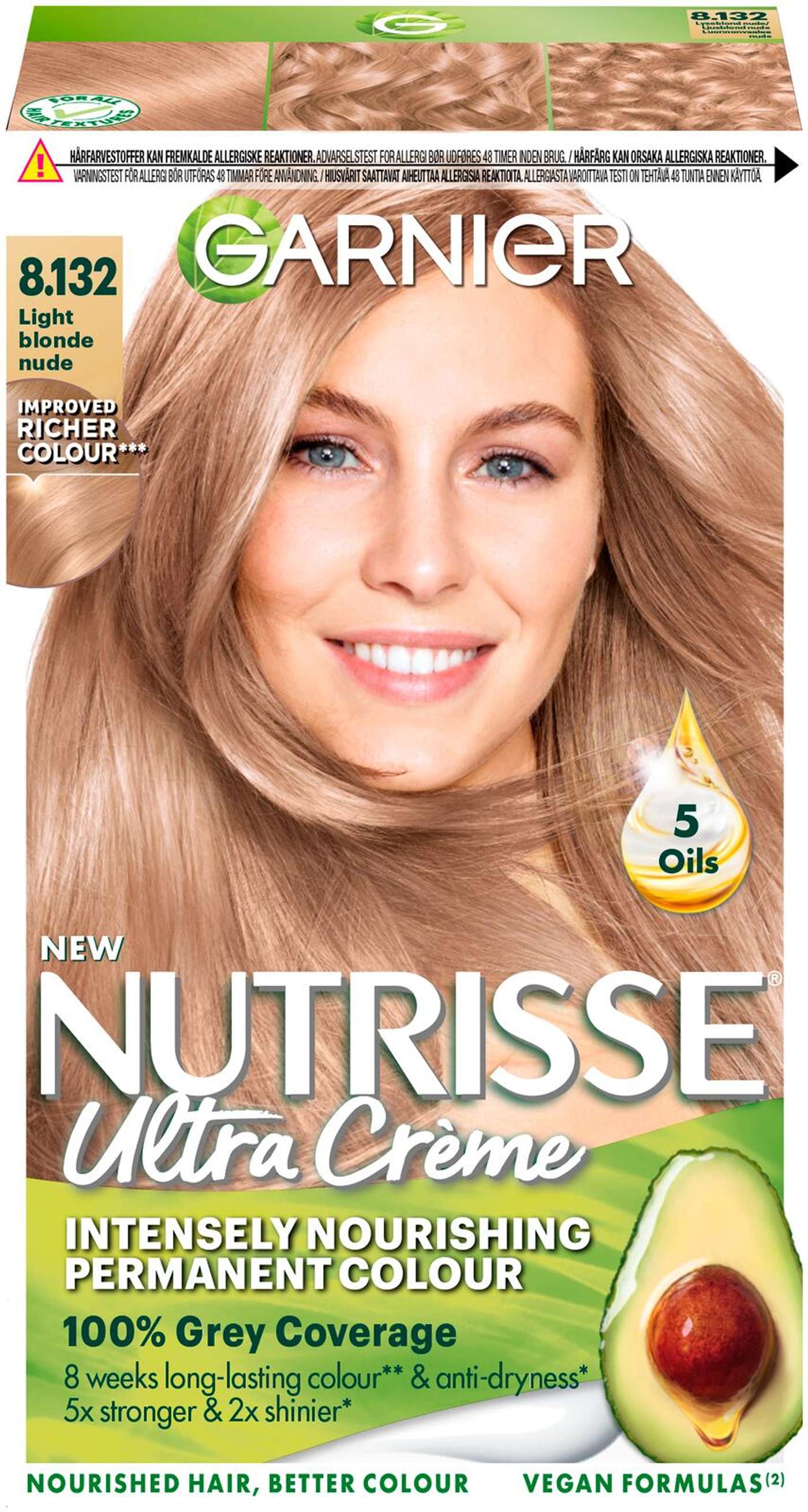 Garnier Nutrisse Ultra Creme 8. 132 Светлый блондин телесный натуральный блондин перманентный цвет 1 шт. (цвет Светлый блондин нюдовый)